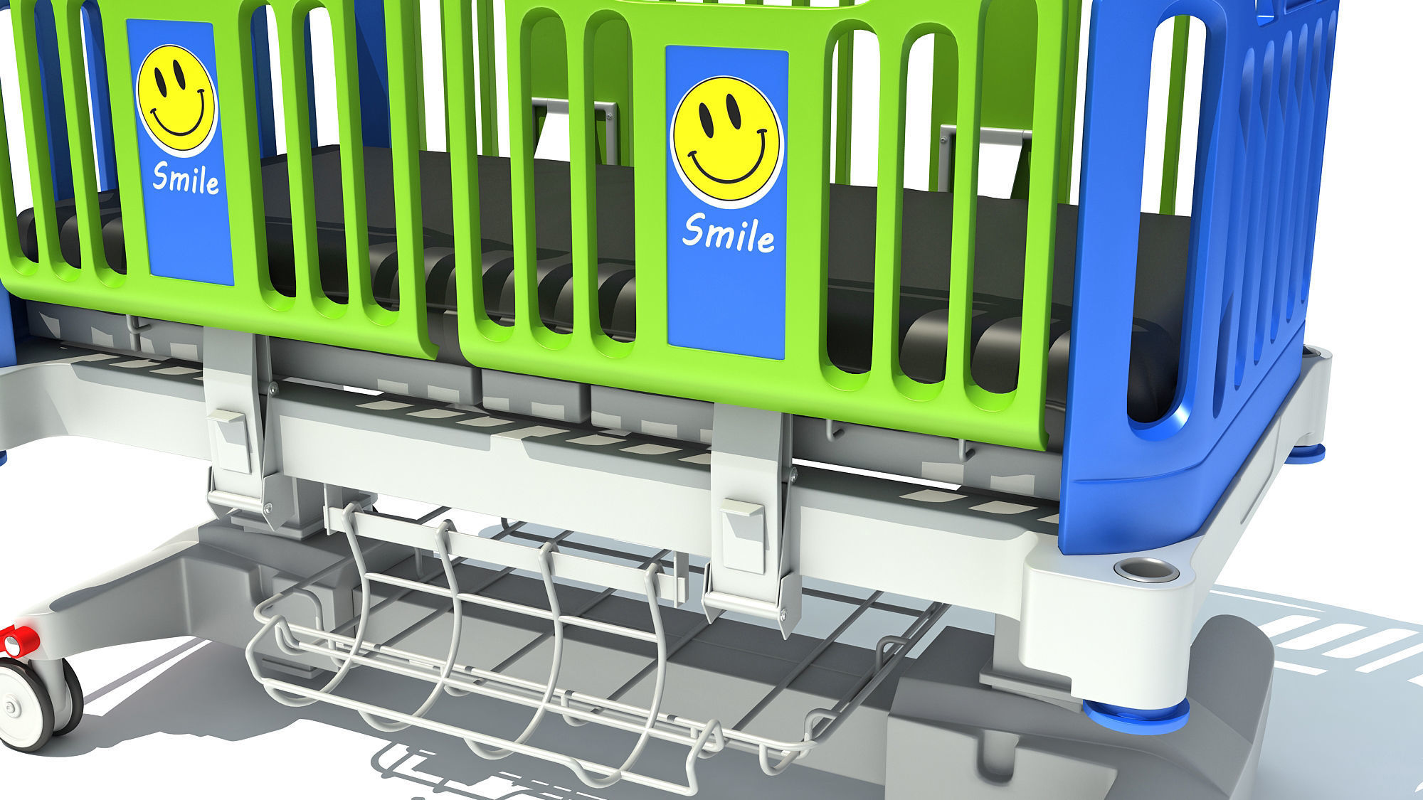 Medical Hospital Bed 3D model_9