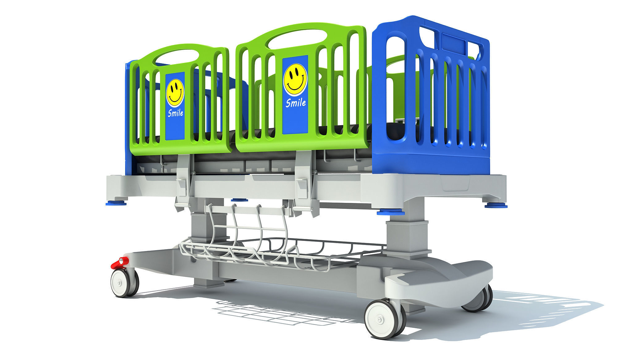 Medical Hospital Bed 3D model_7
