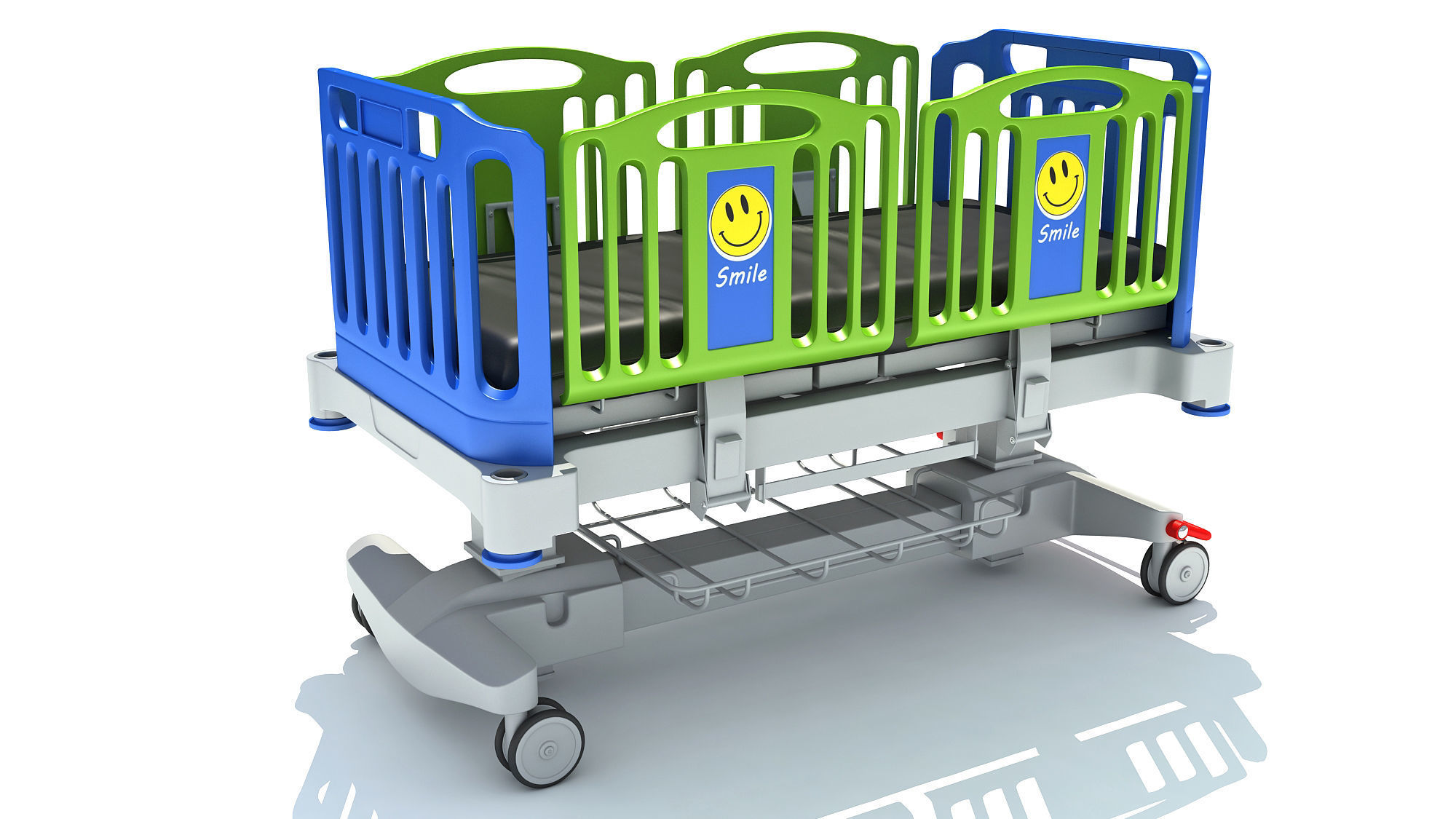 Medical Hospital Bed 3D model_10