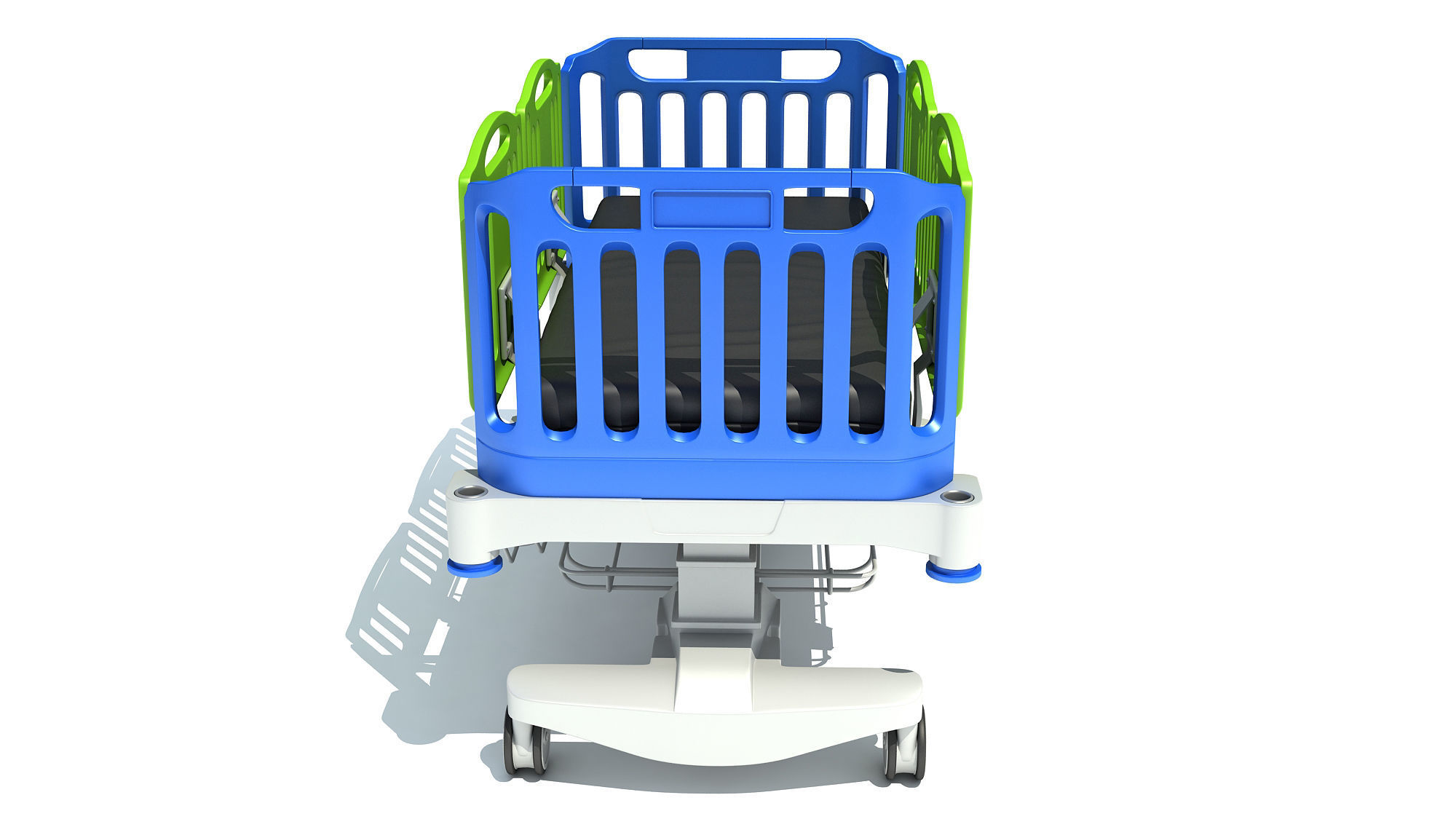 Medical Hospital Bed 3D model_11