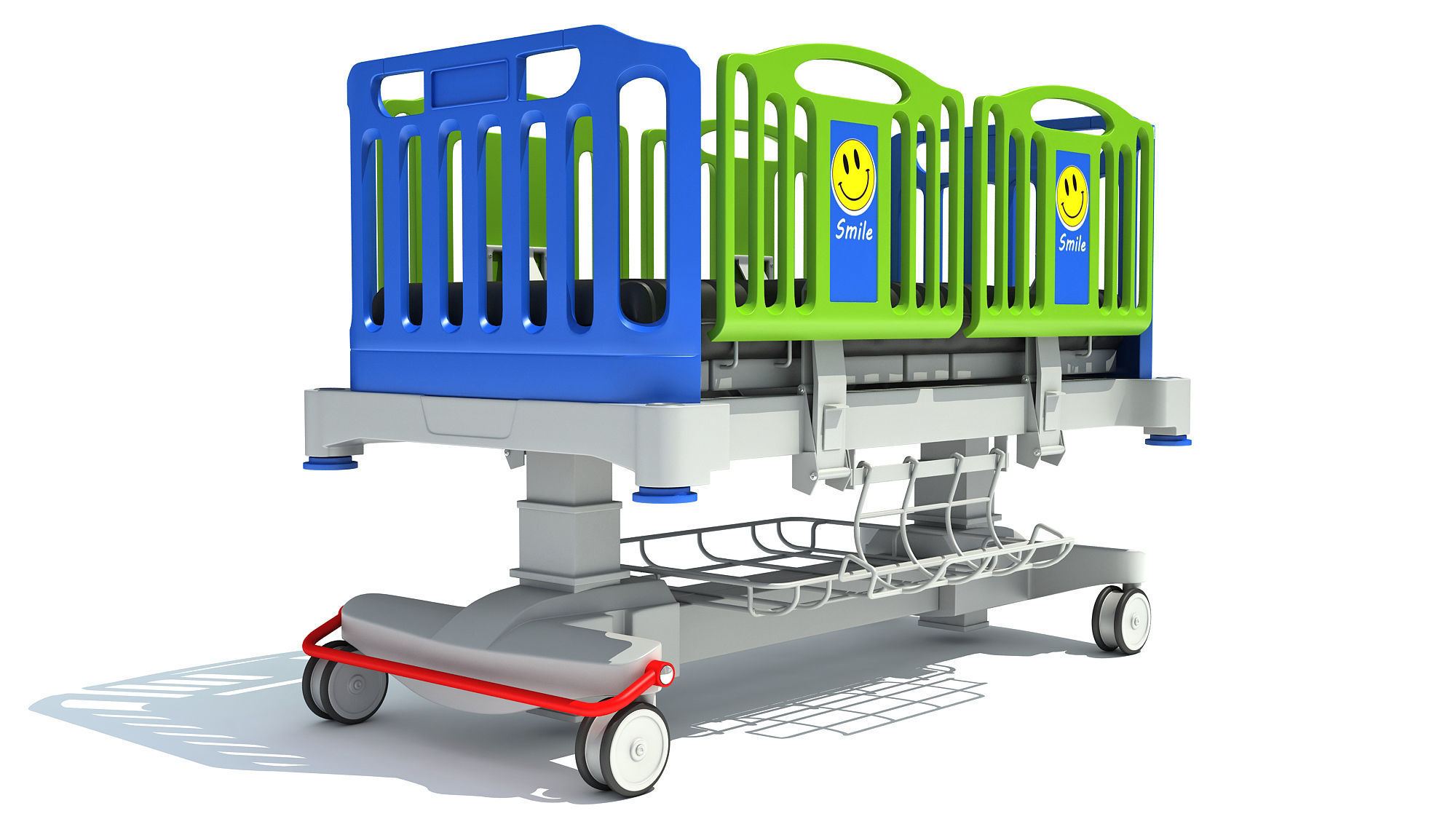 Medical Hospital Bed 3D model_4