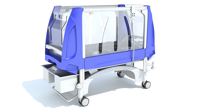 Pediatric Medical Hospital Bed 3D model