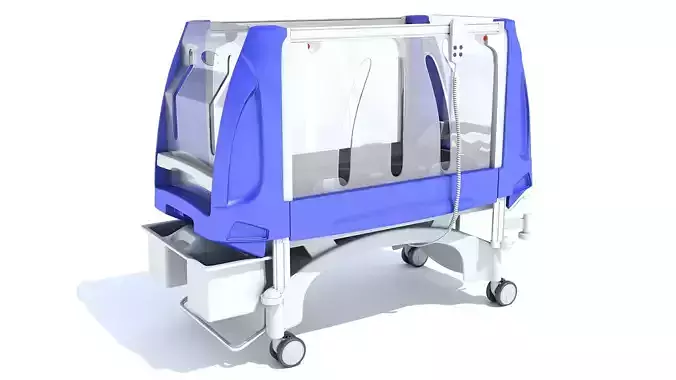 Pediatric Medical Hospital Bed 3D model