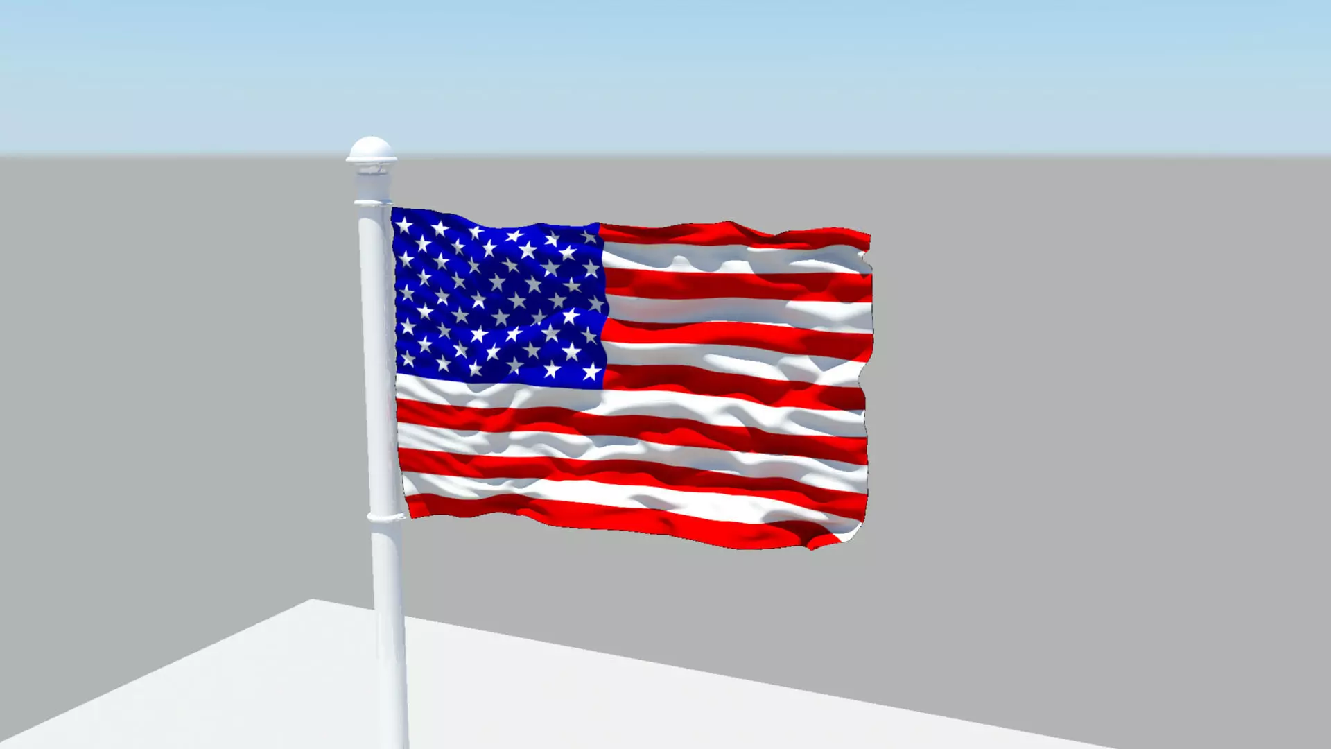 USA Flag 3D model_0