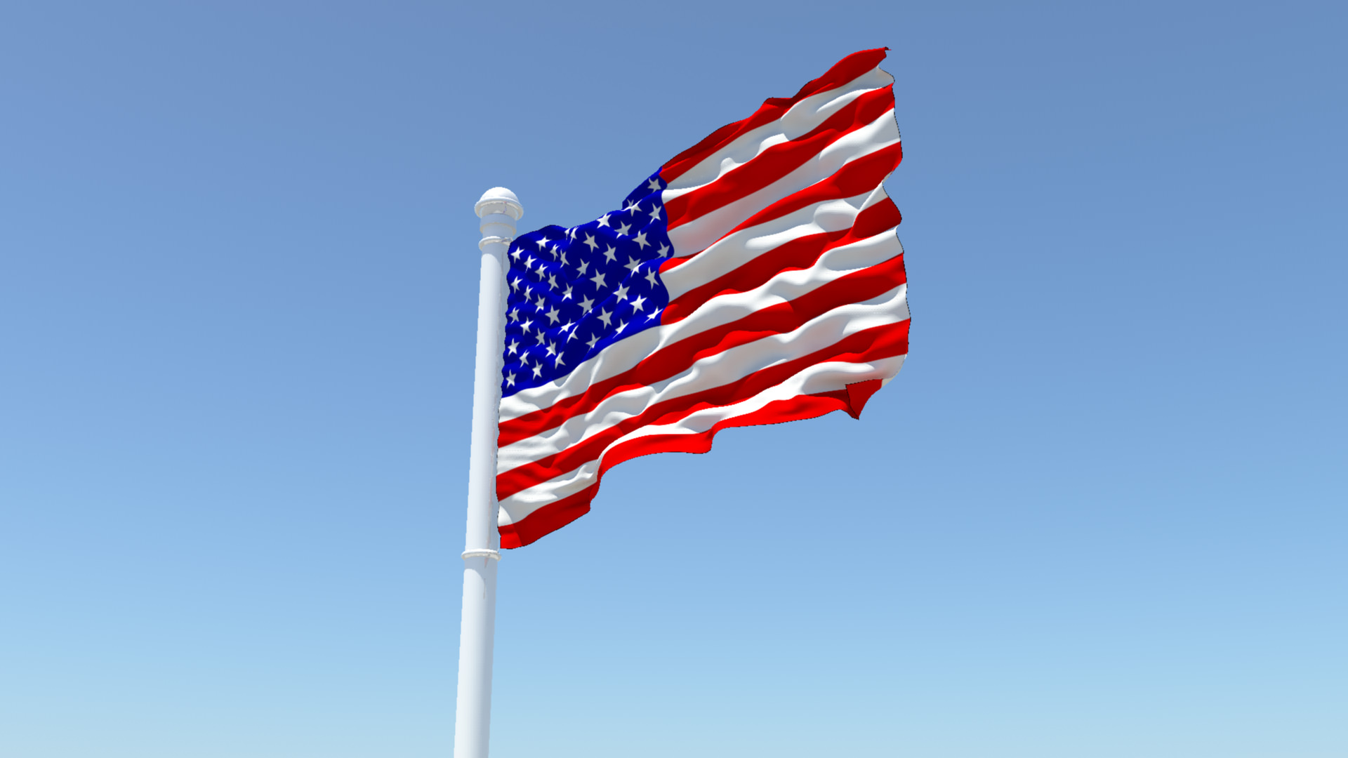 USA Flag 3D model_1