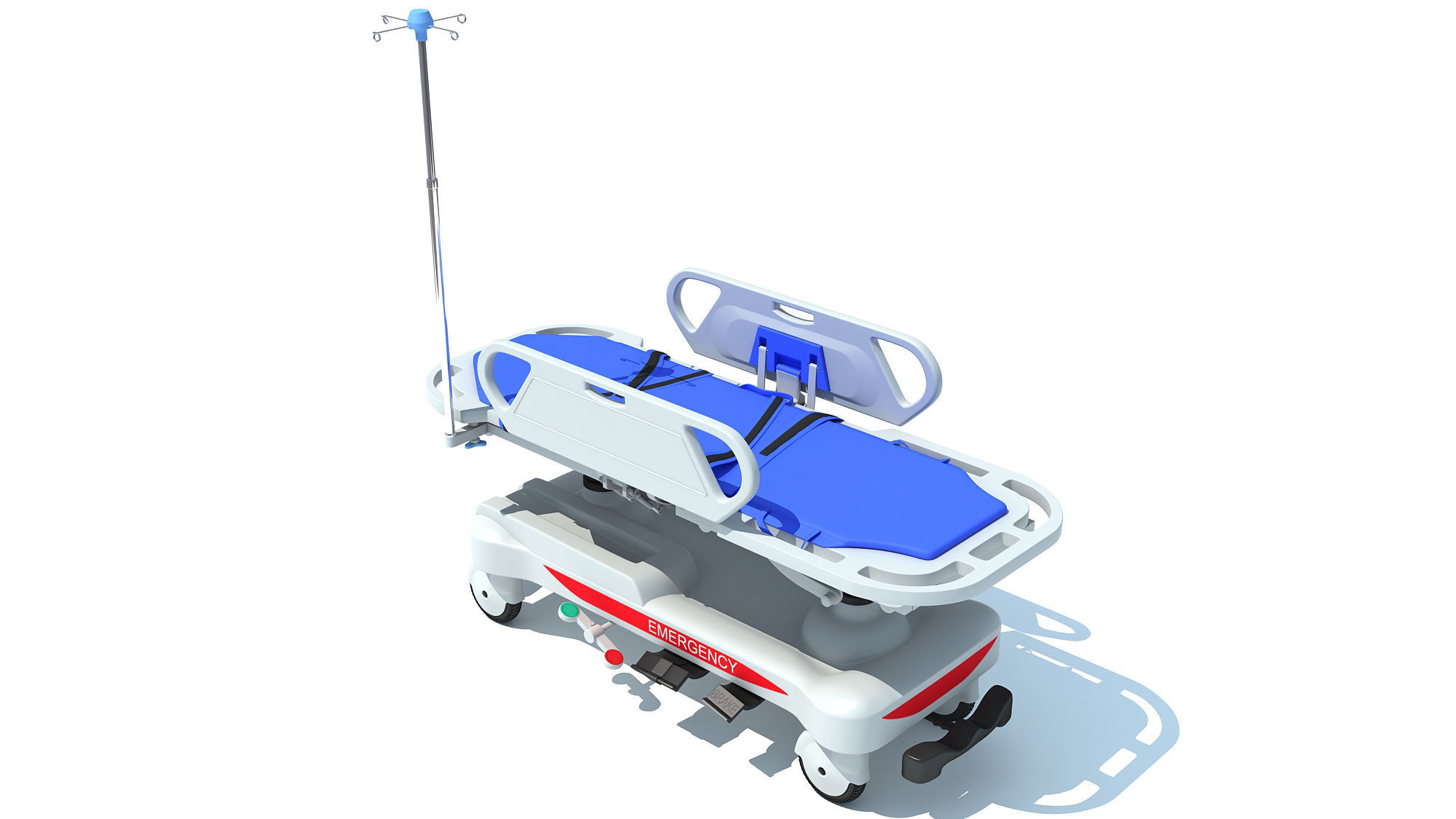Patient Transfer Medical Stretcher 3D model_5