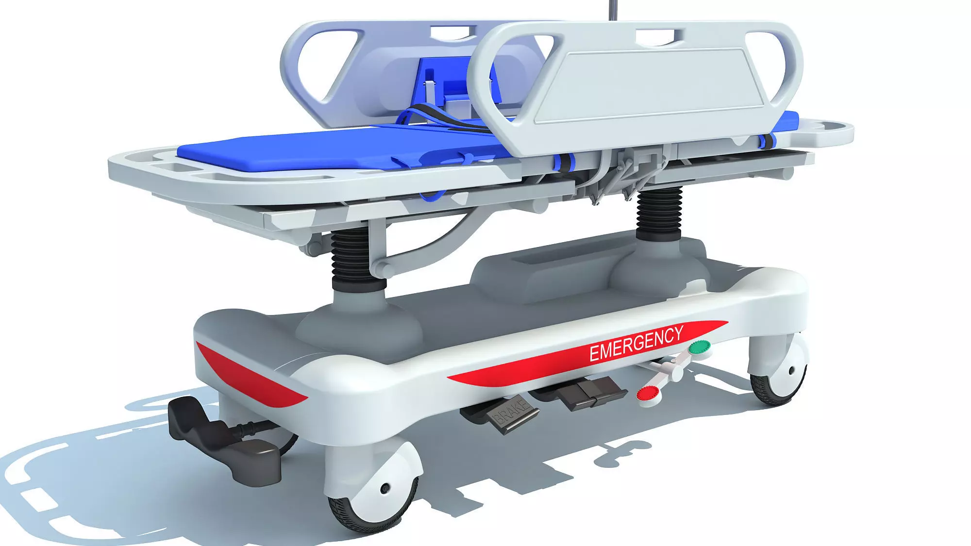 Patient Transfer Medical Stretcher 3D model_0