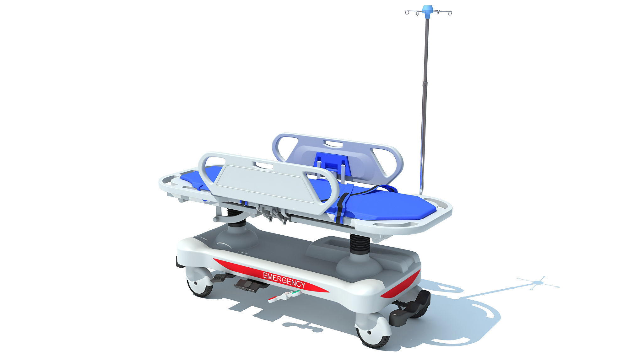 Patient Transfer Medical Stretcher 3D model_9