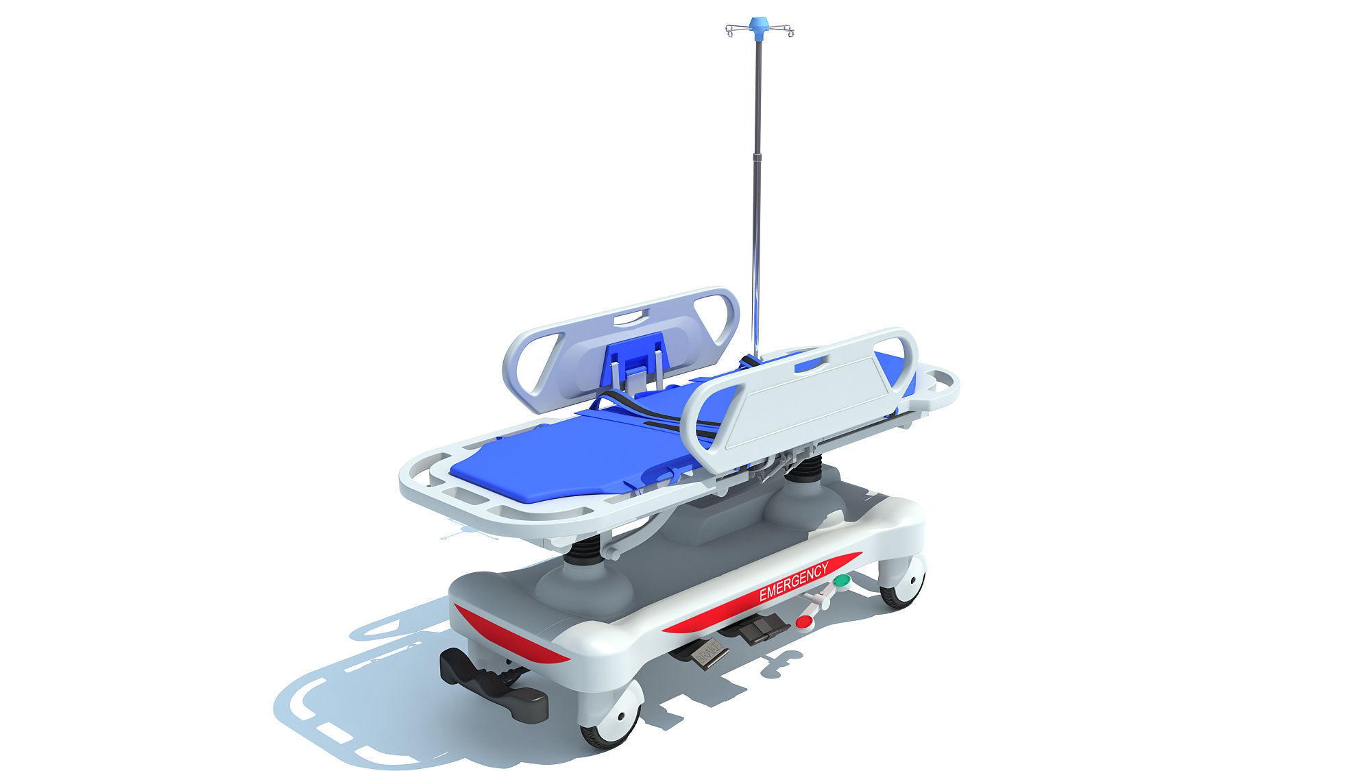 Patient Transfer Medical Stretcher 3D model_7