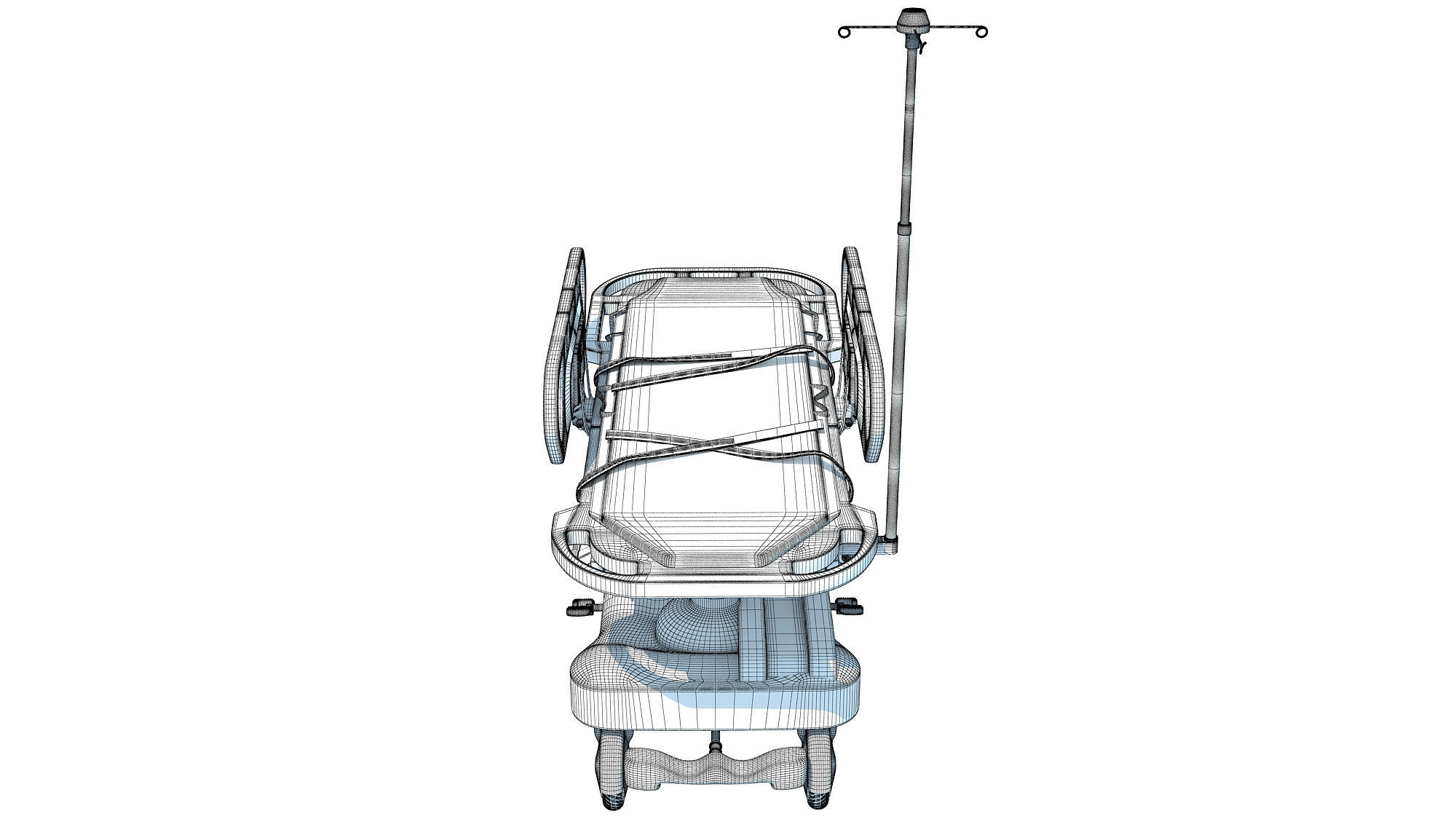 Patient Transfer Medical Stretcher 3D model_15