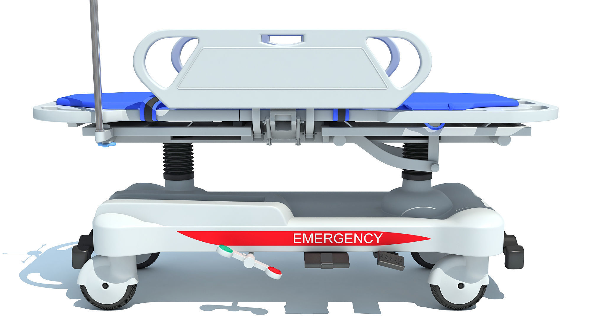 Patient Transfer Medical Stretcher 3D model_2