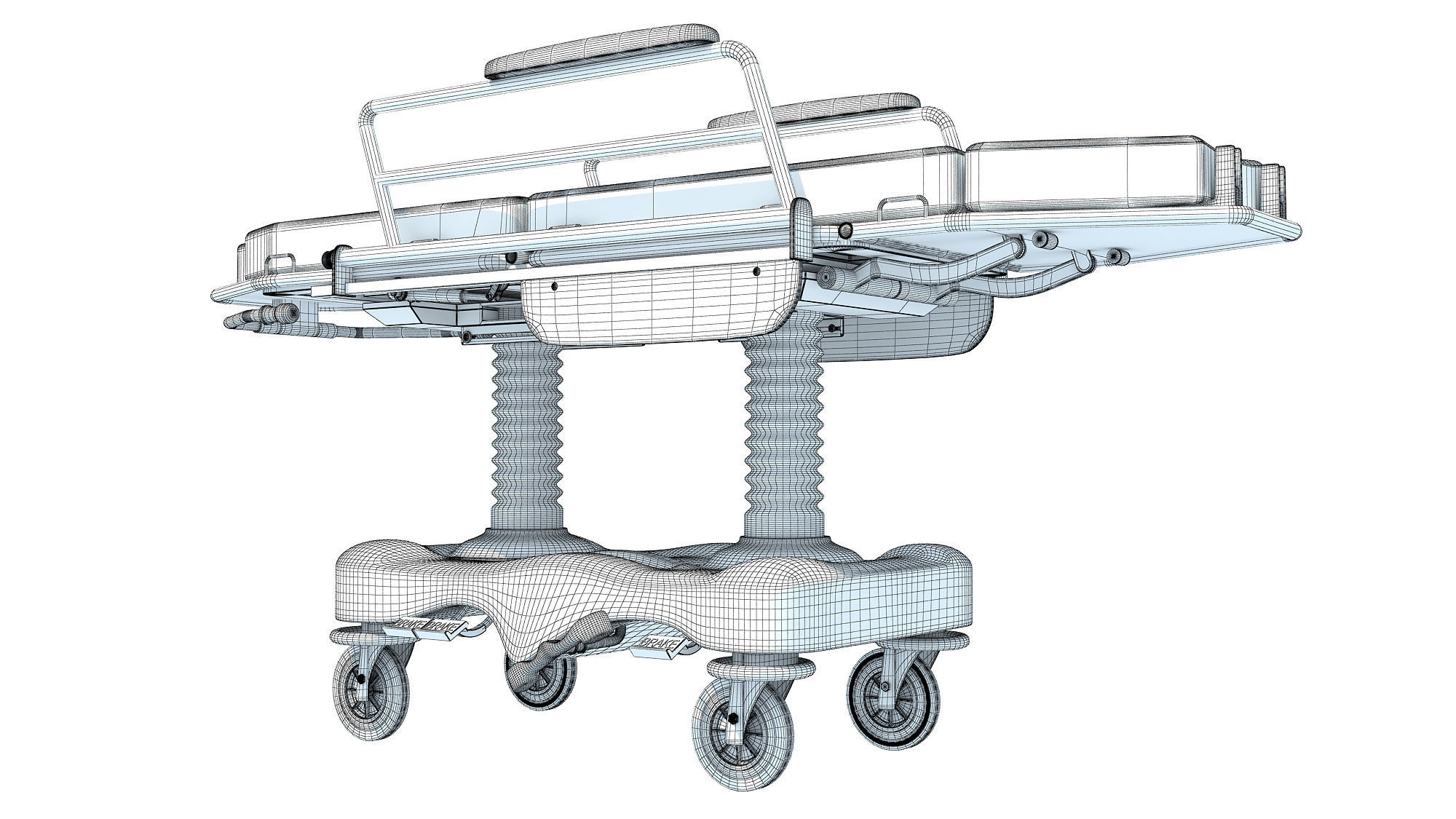 Medical Stretcher 3D model_15