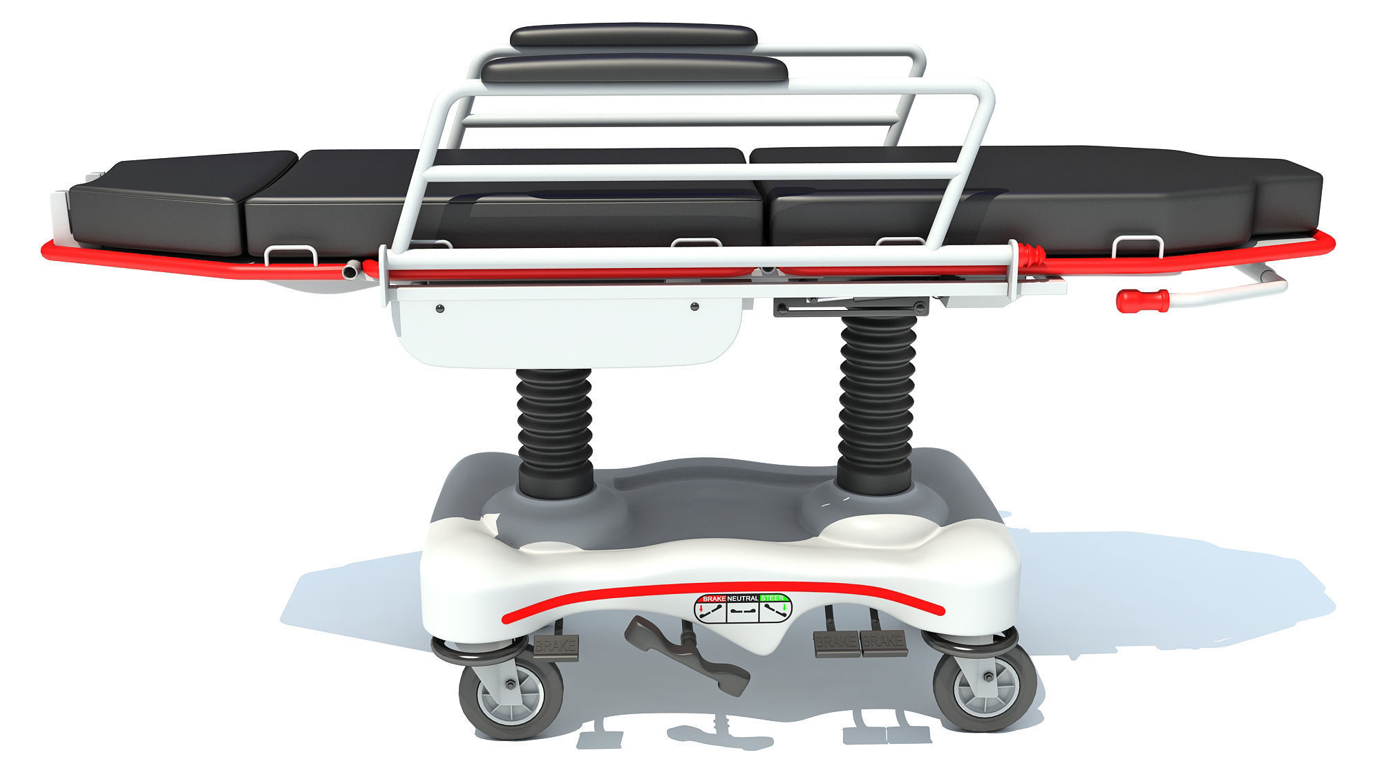 Medical Stretcher 3D model_1