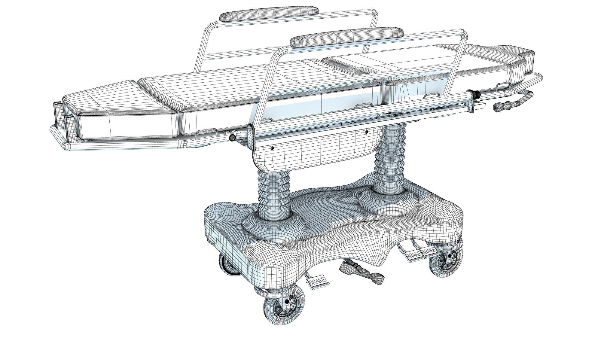Medical Stretcher 3D model_12