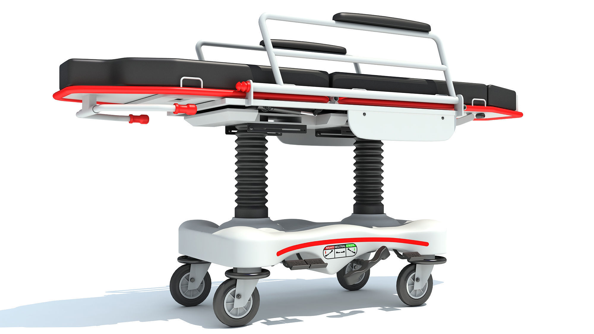 Medical Stretcher 3D model_5