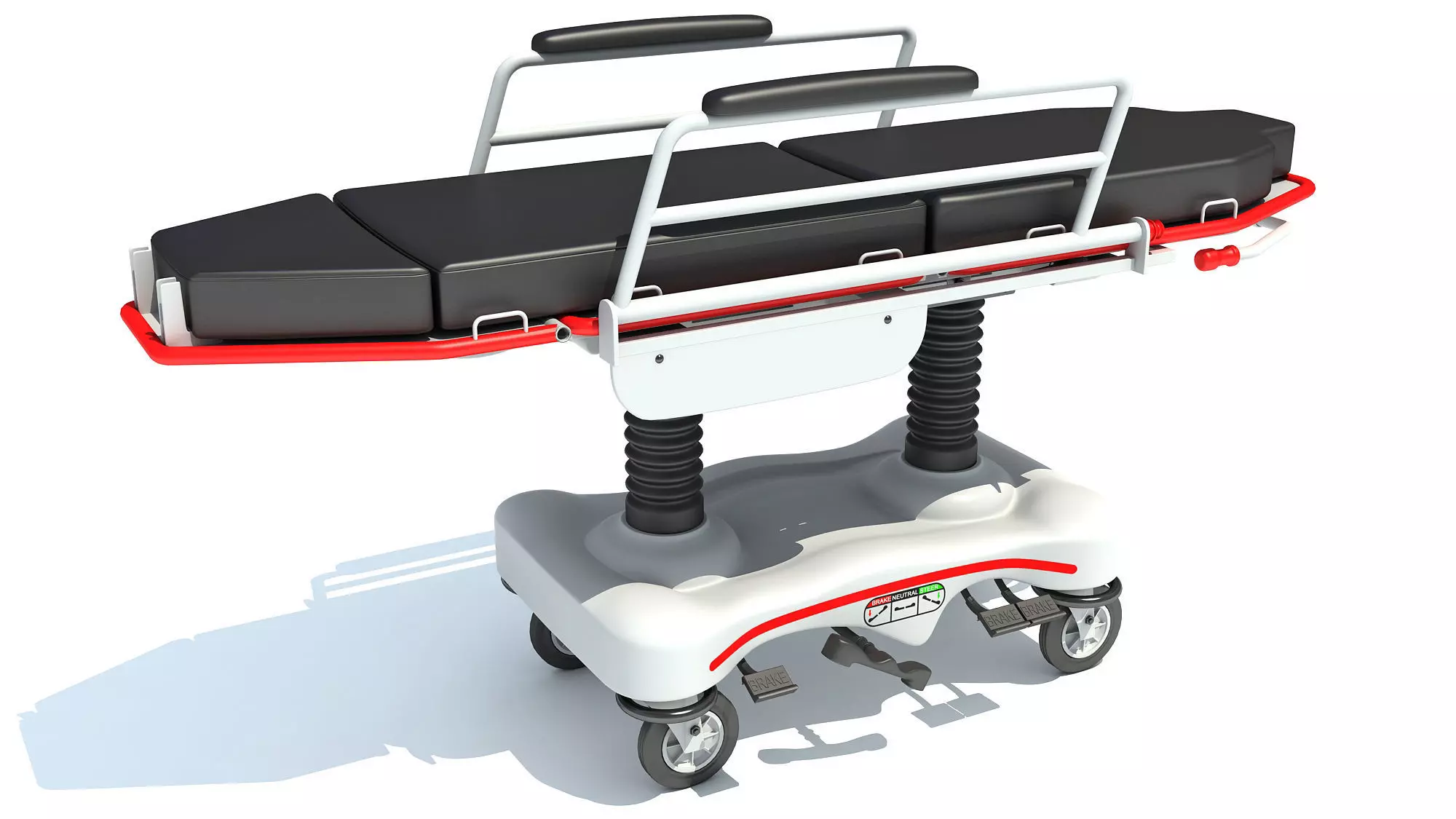 Medical Stretcher 3D model_0