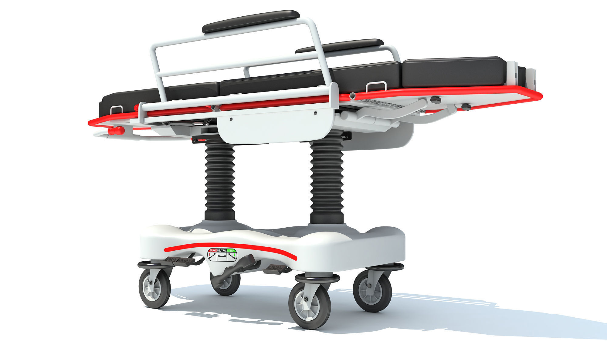Medical Stretcher 3D model_7
