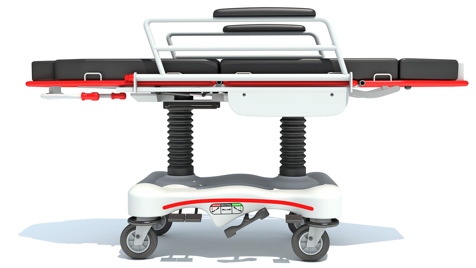 Medical Stretcher 3D model_6