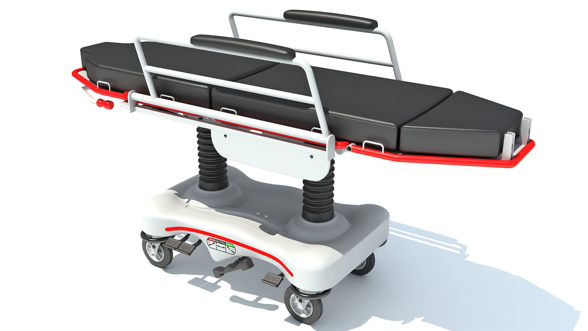Medical Stretcher 3D model_8