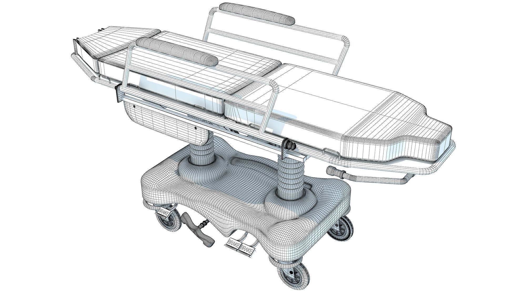 Medical Stretcher 3D model_13