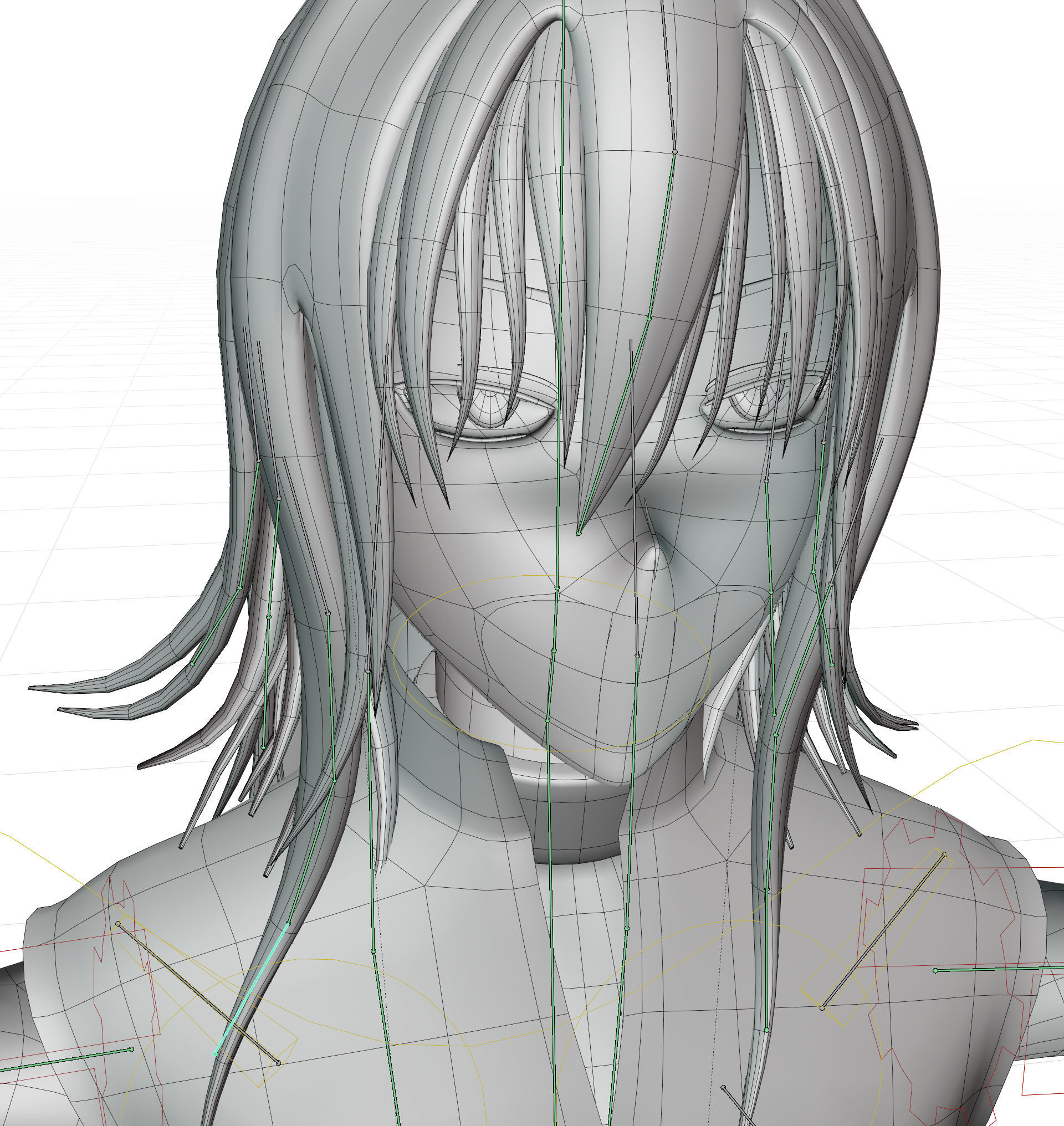 Anime Character Low-poly 3D model_3