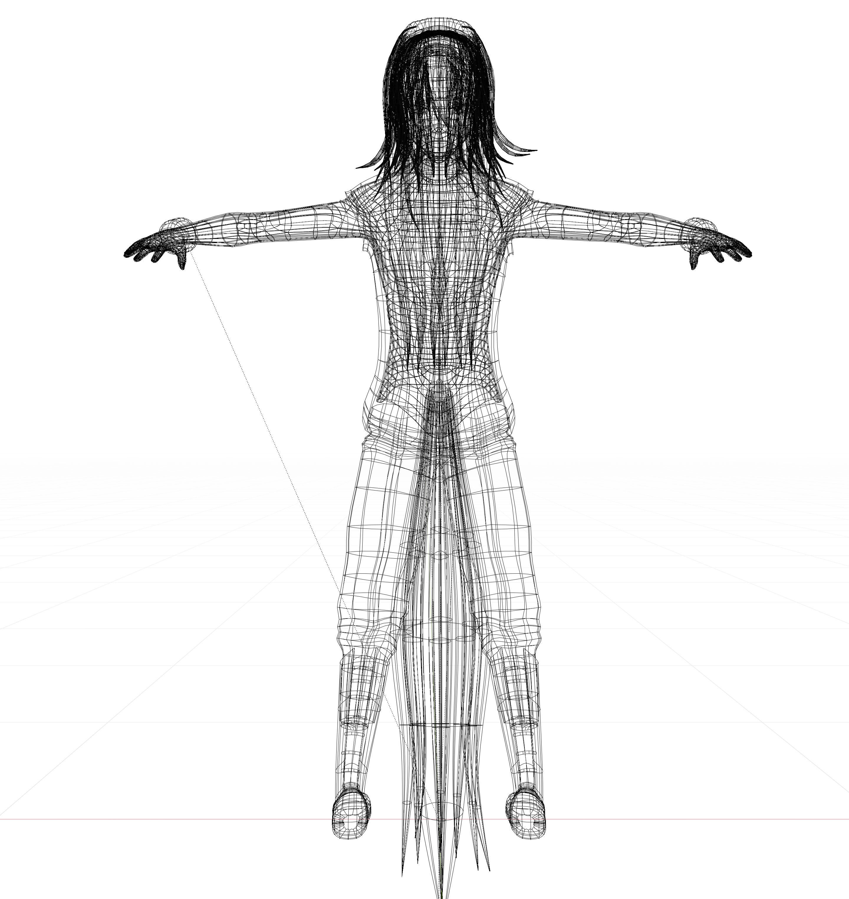 Anime Character Low-poly 3D model_14