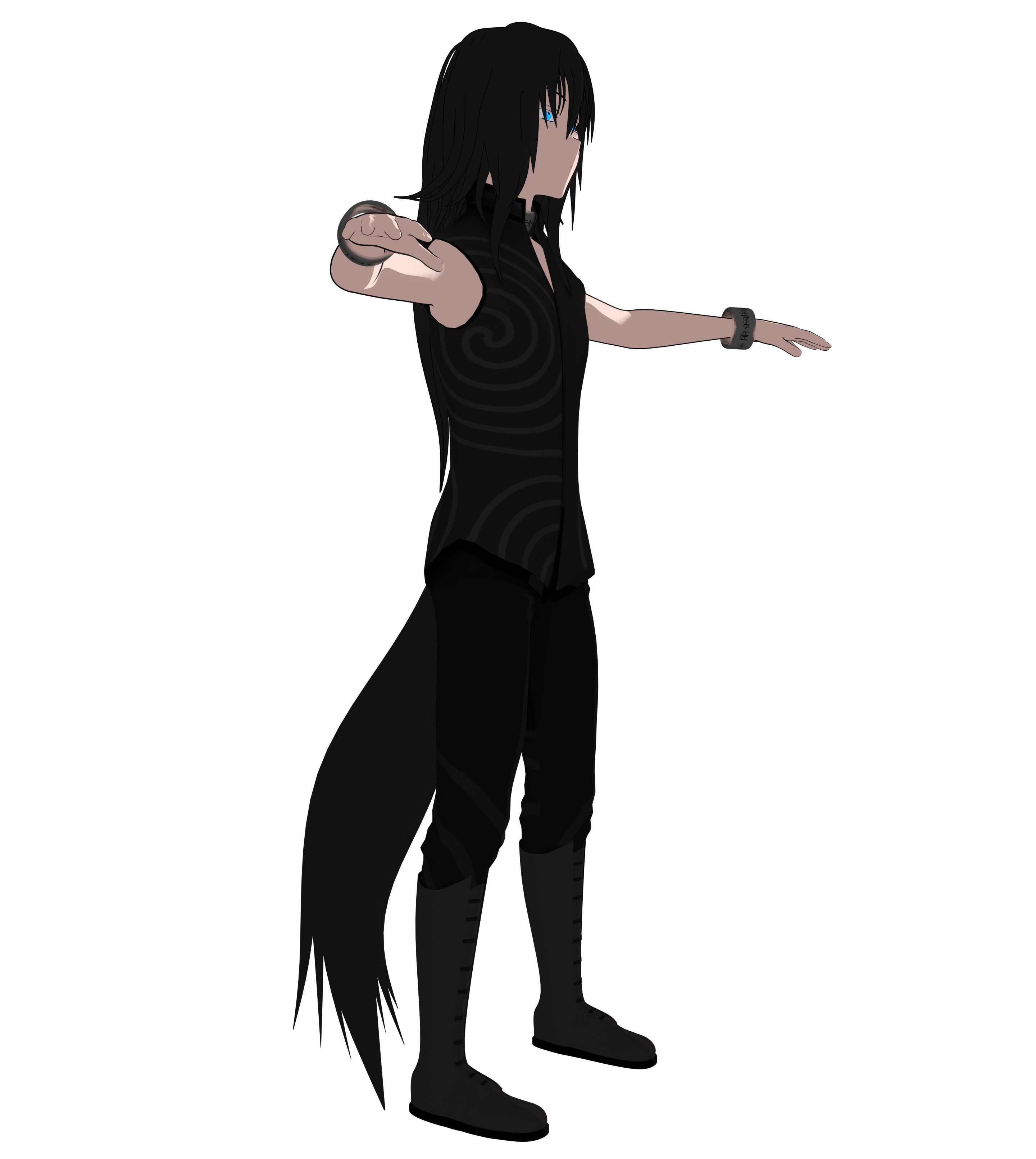 Anime Character Low-poly 3D model_15