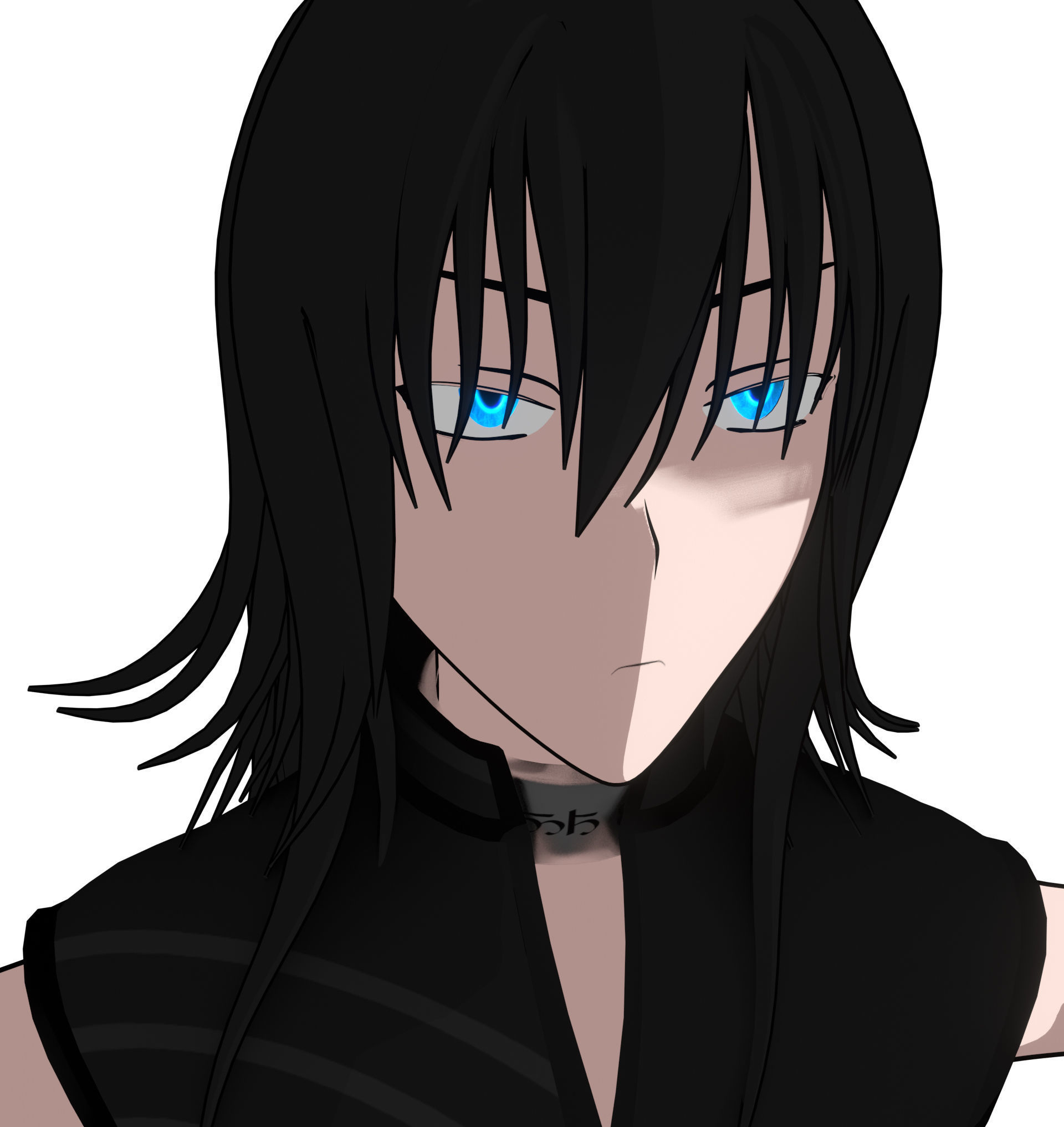 Anime Character Low-poly 3D model_2