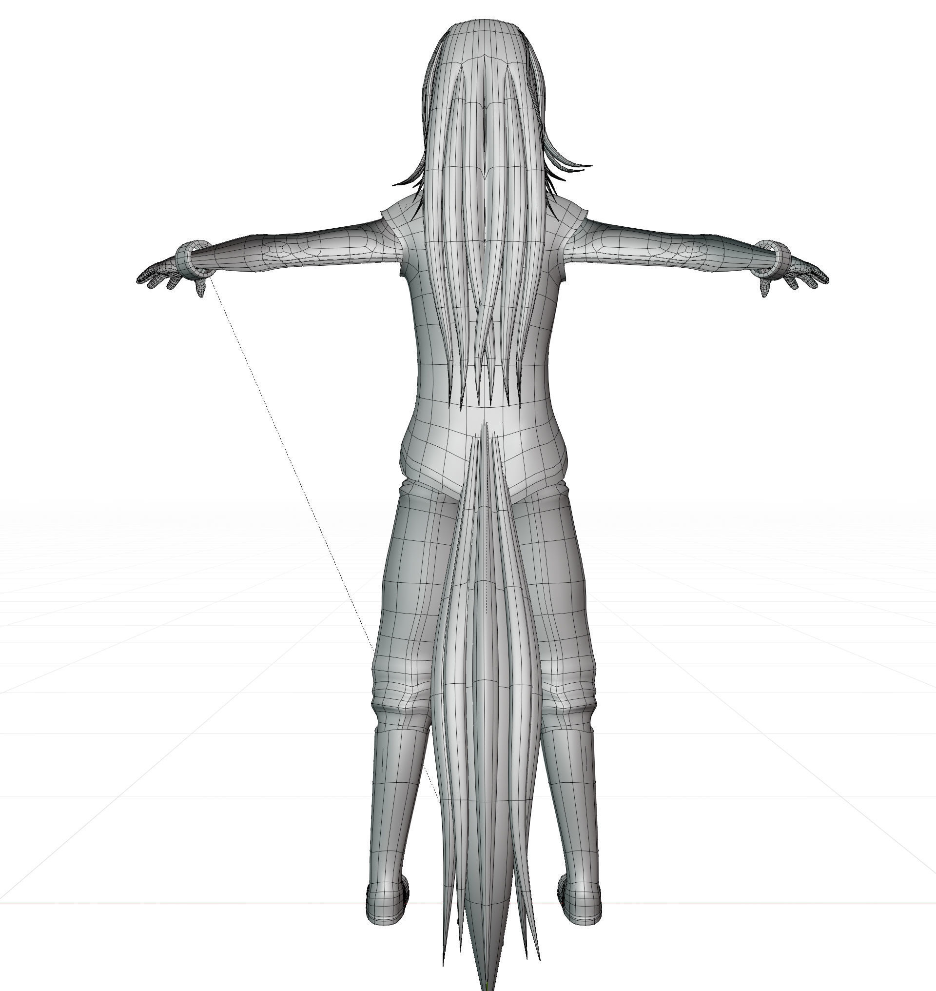 Anime Character Low-poly 3D model_13