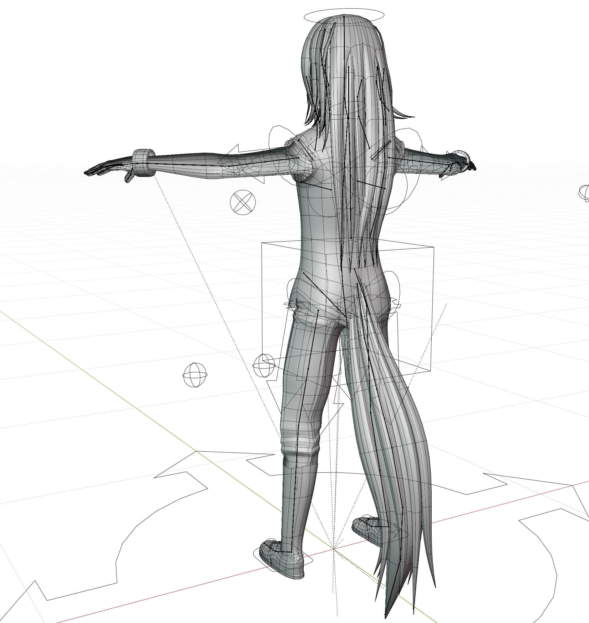 Anime Character Low-poly 3D model_11