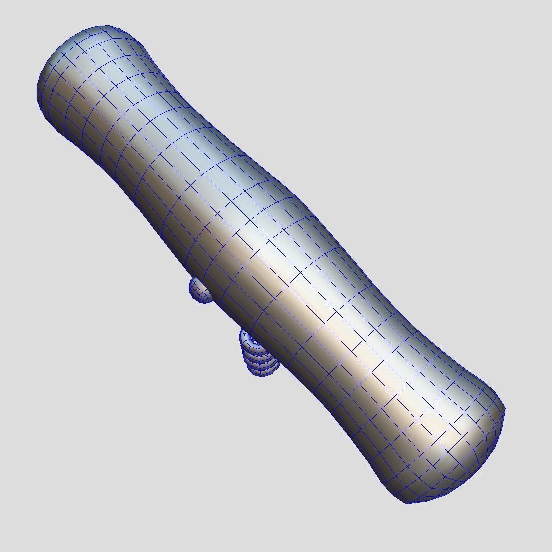 Corkscrew wooden wine Low-poly 3D model_7