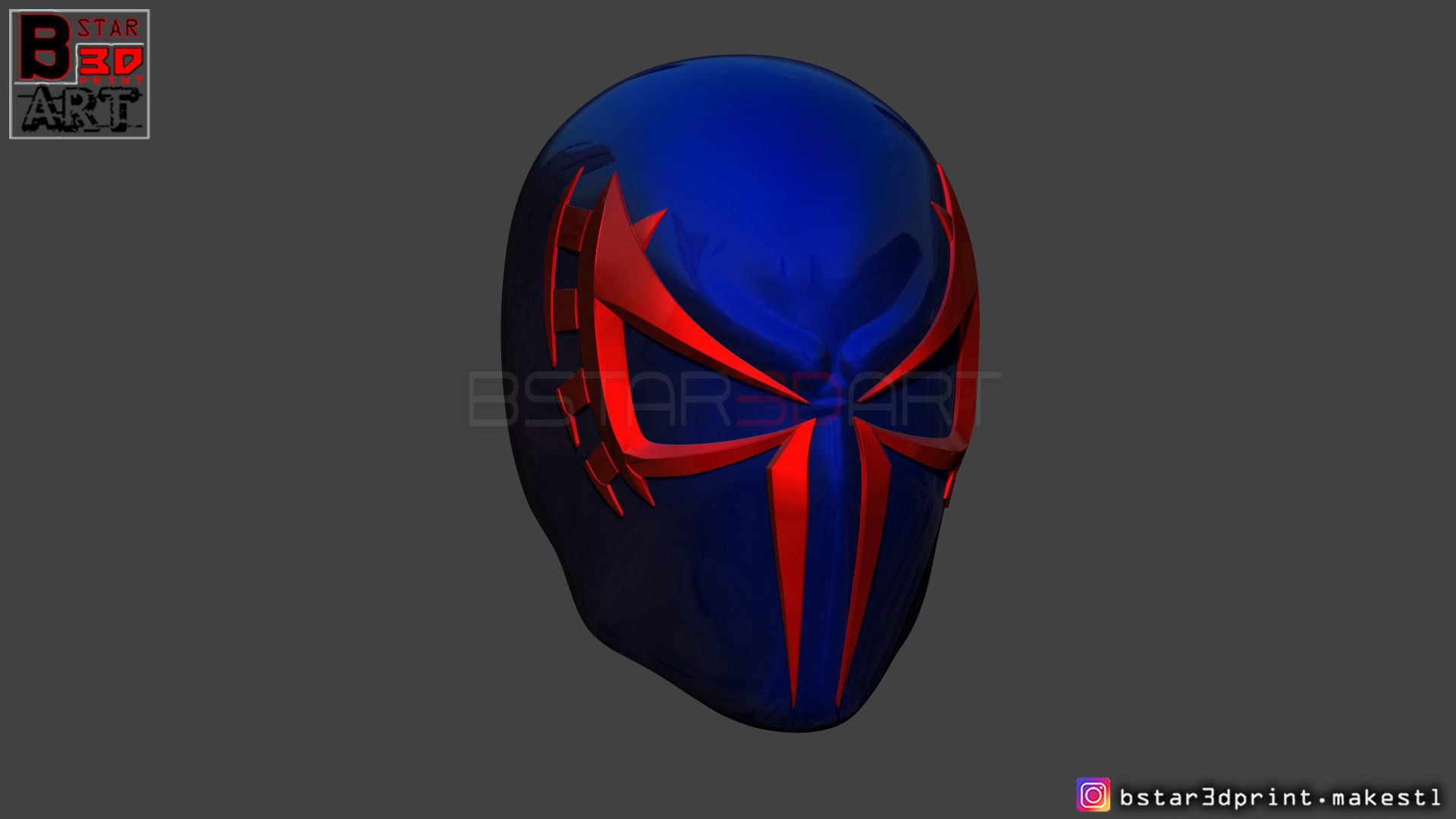Spider Man 2099 mask -Spider man Helmet - Marvel comics 3D print model_2
