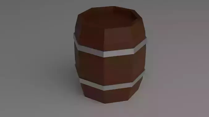 Low-poly barrel