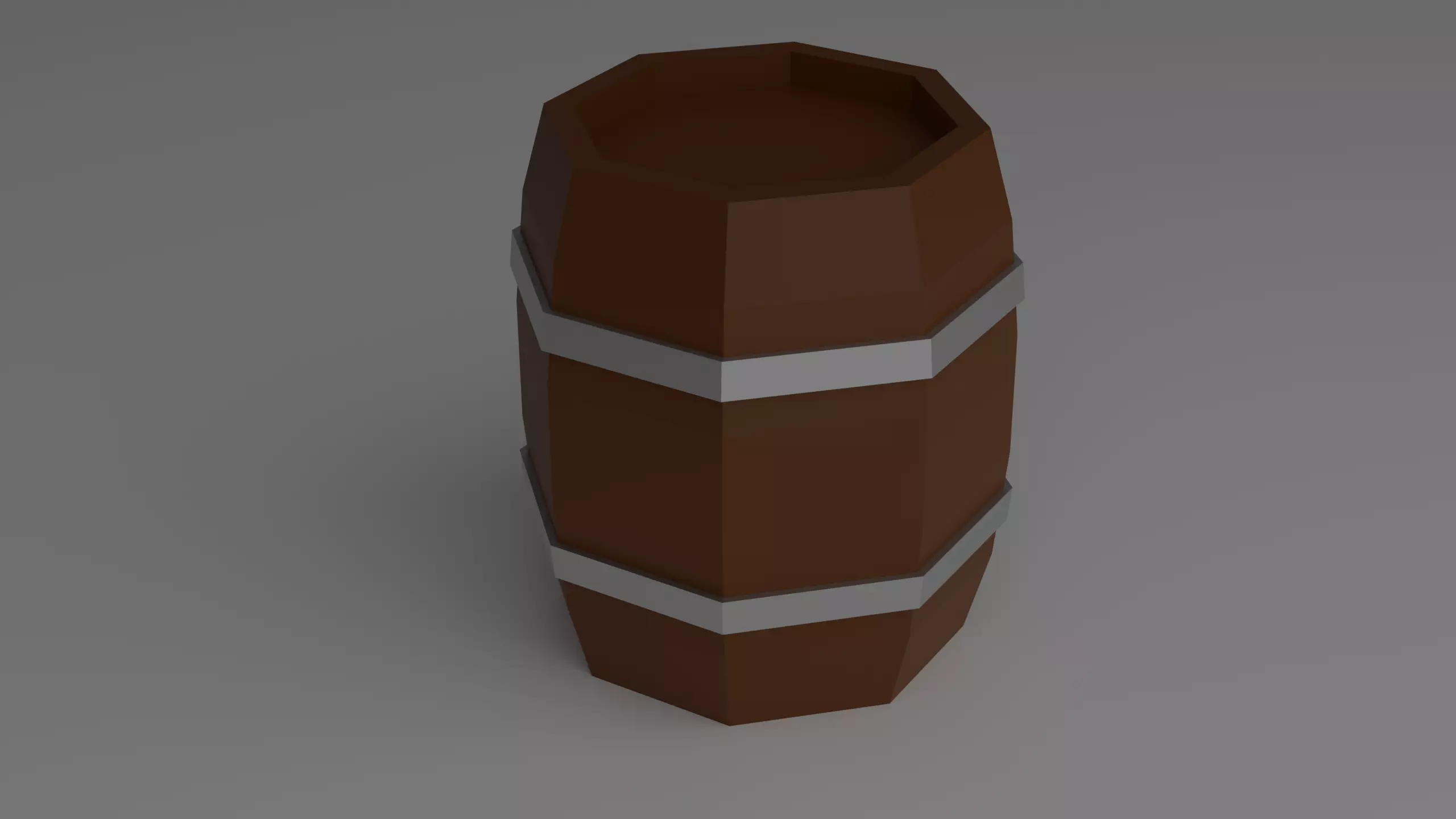 Low-poly barrel Free low-poly 3D model
