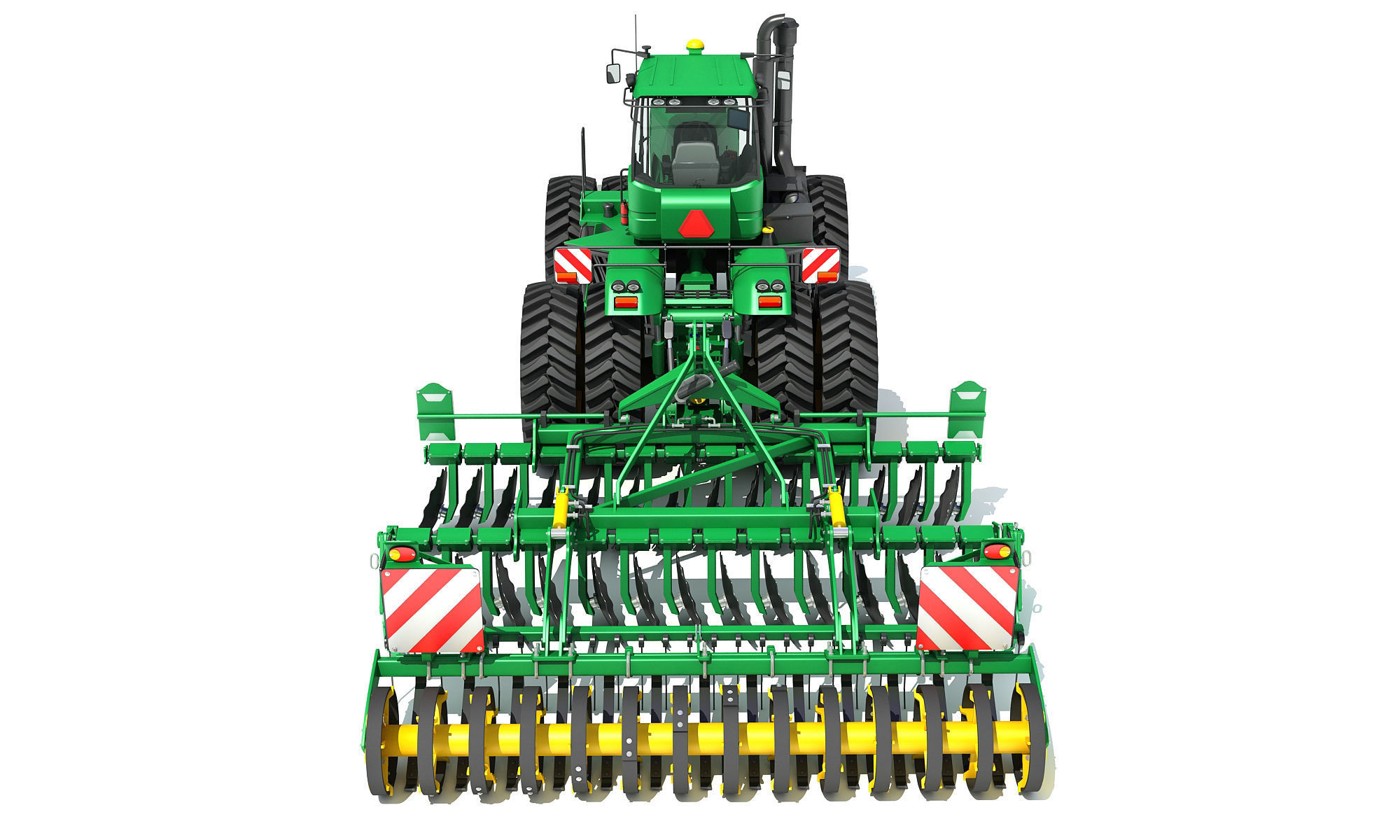 Tractor with Seed Drill 3D model_4