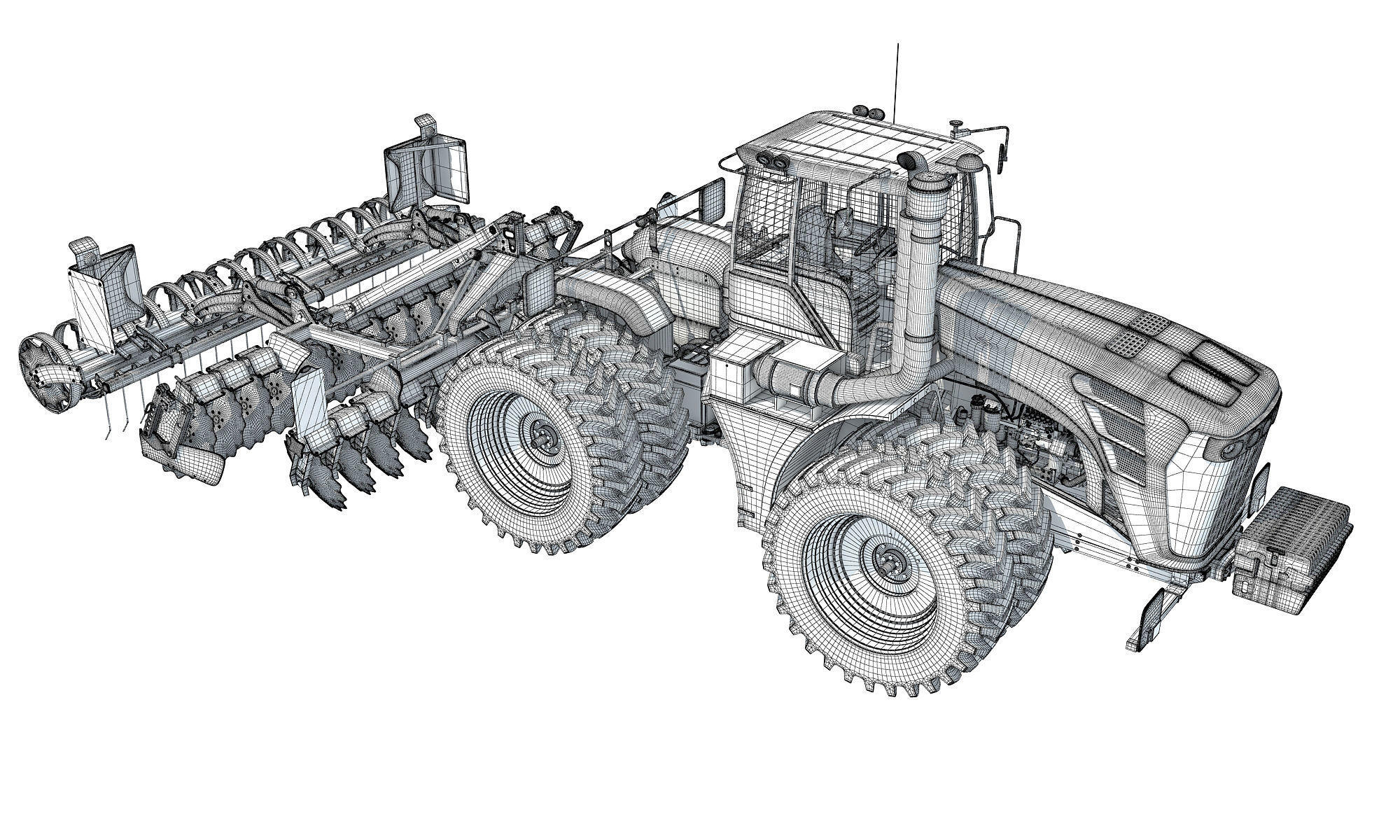 Tractor with Seed Drill 3D model_18