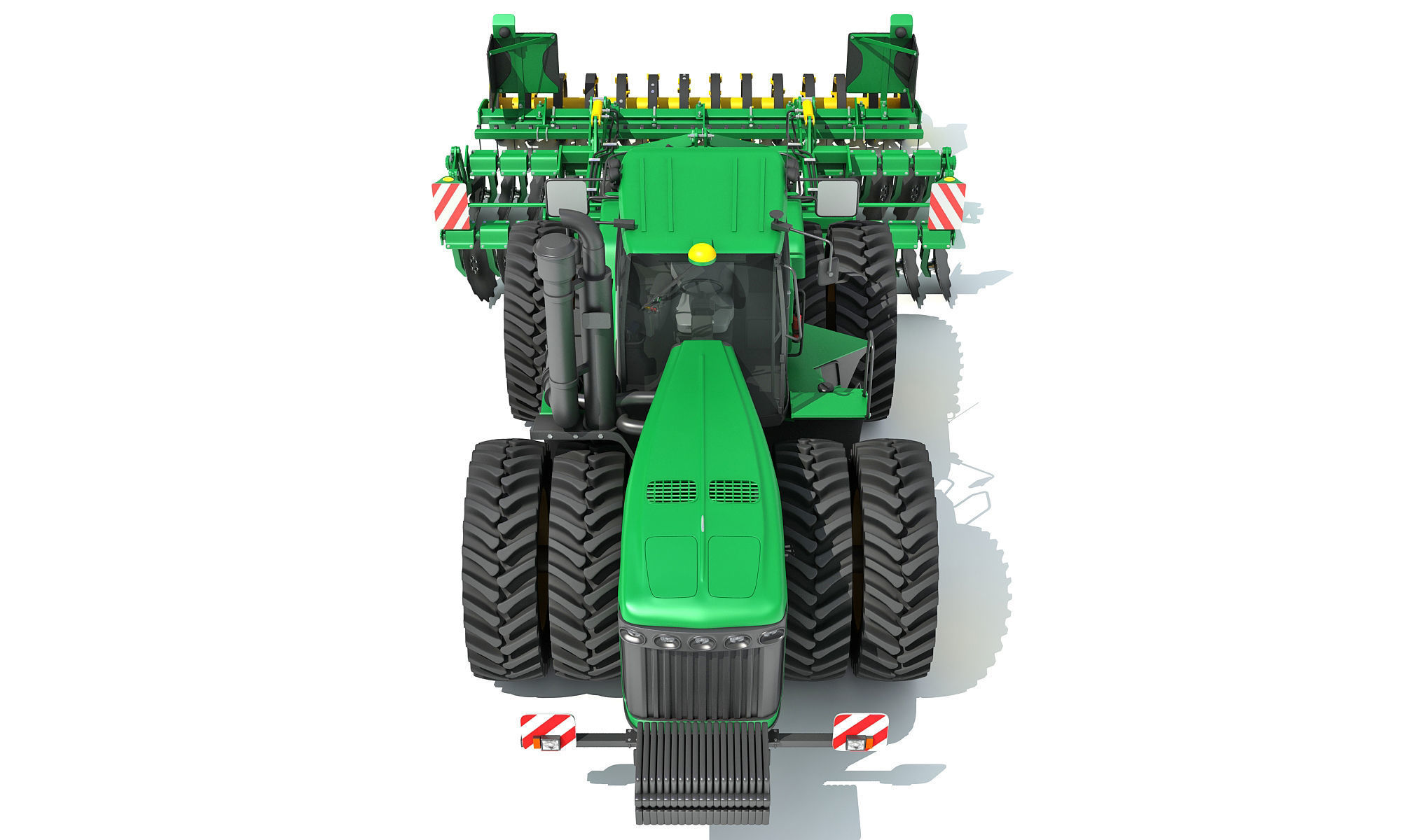 Tractor with Seed Drill 3D model_9