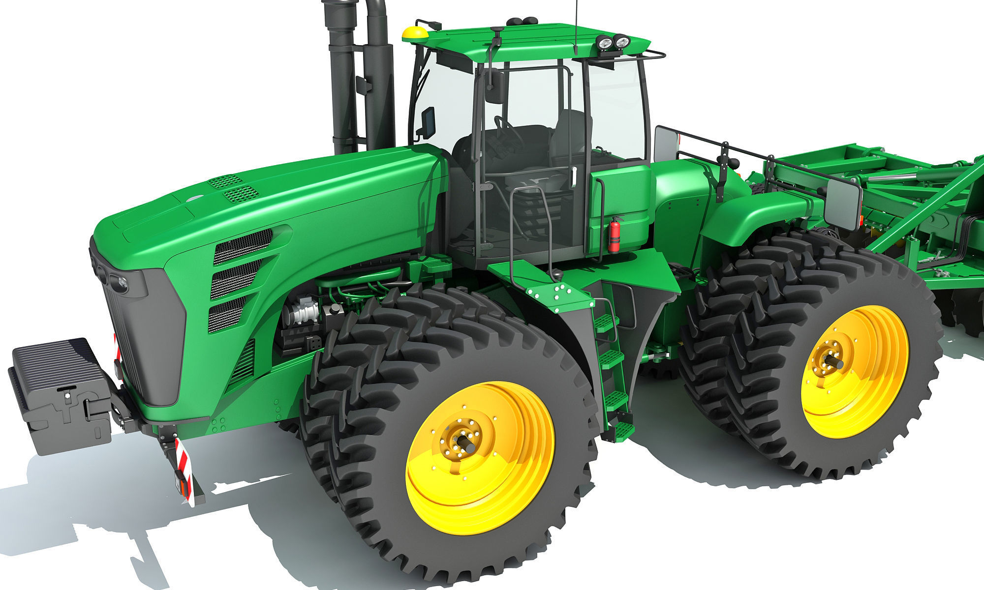 Tractor with Seed Drill 3D model_12