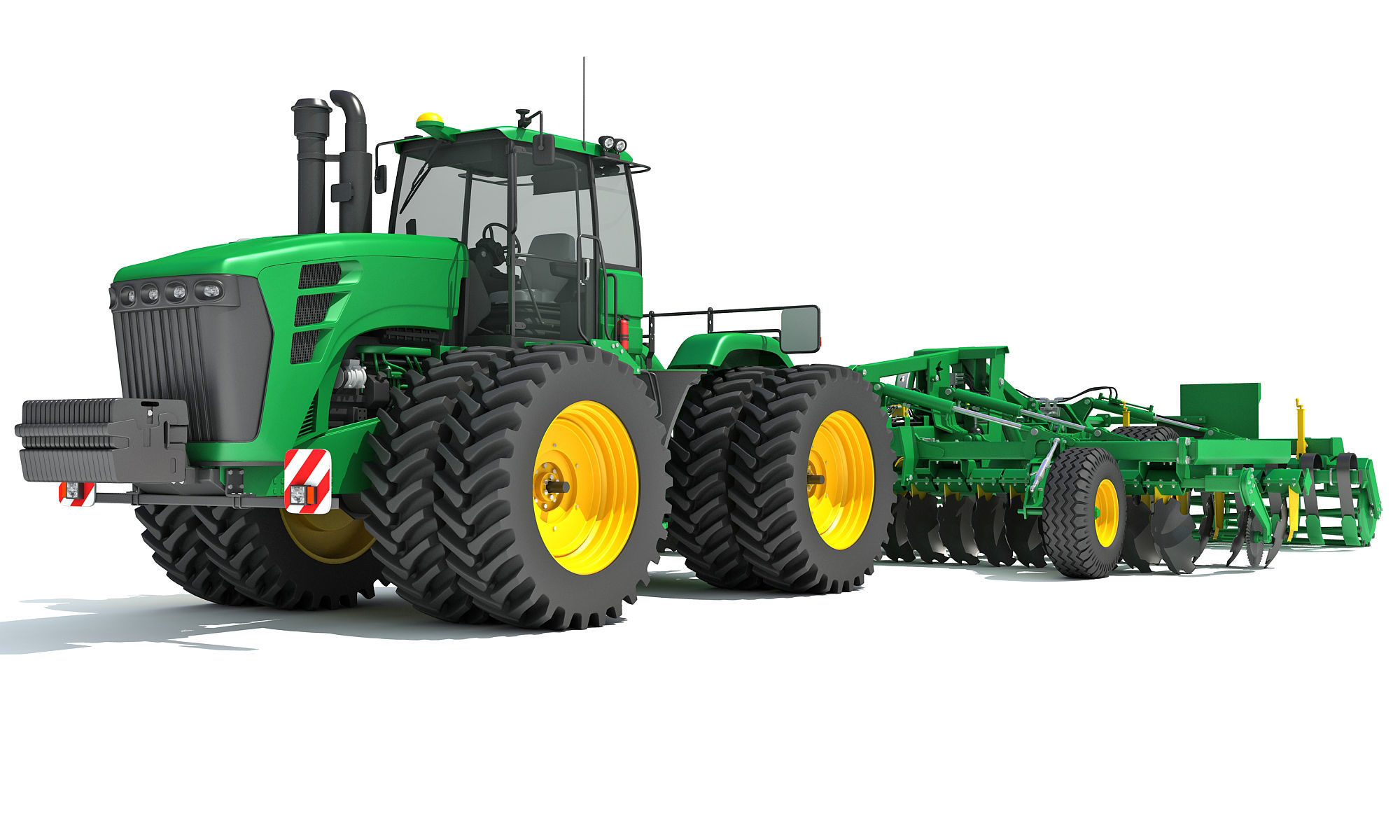 Tractor with Seed Drill 3D model_10