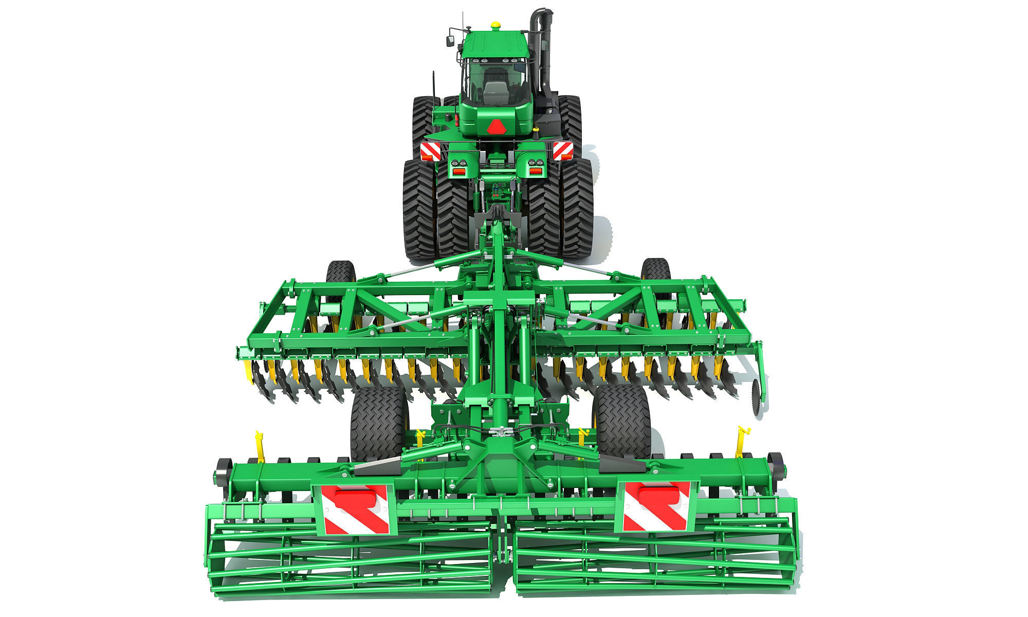 Tractor with Seed Drill 3D model_4