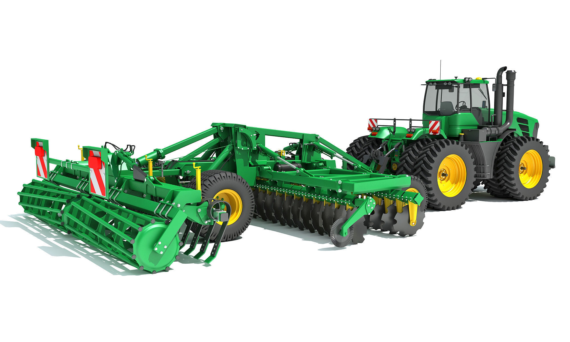 Tractor with Seed Drill 3D model_5