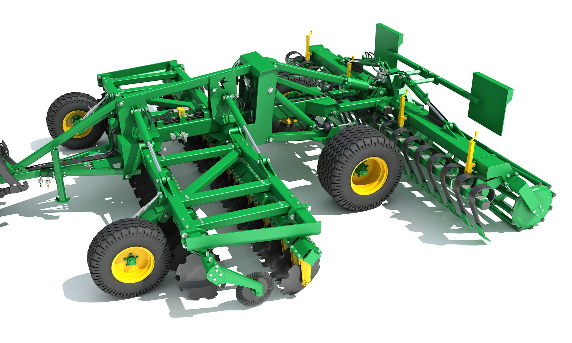 Tractor with Seed Drill 3D model_14