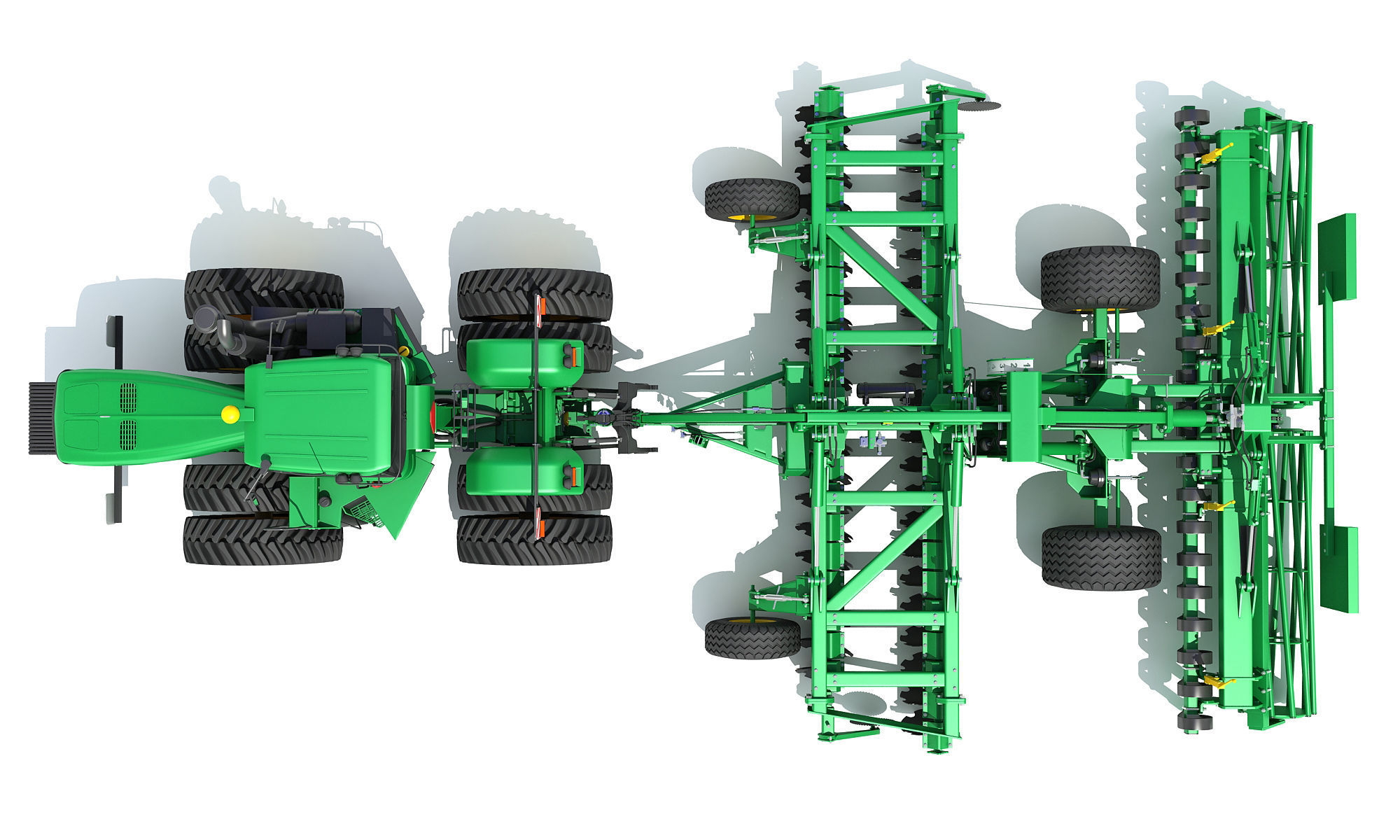 Tractor with Seed Drill 3D model_11