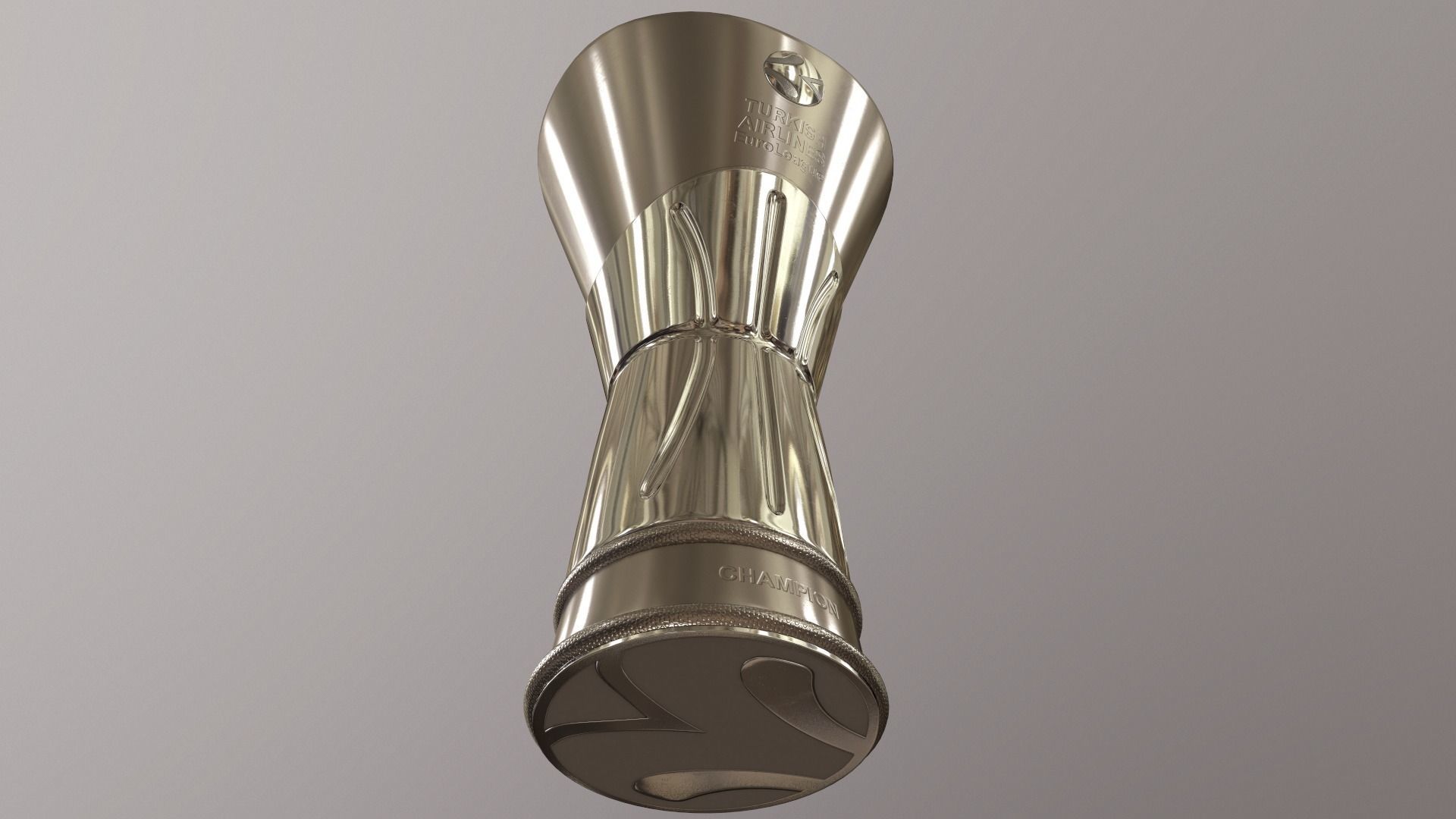 Basketball Euroleague cup Low-poly 3D model_4