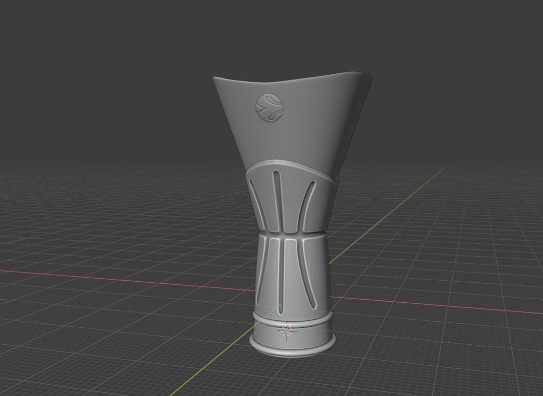 Basketball Euroleague cup Low-poly 3D model_6