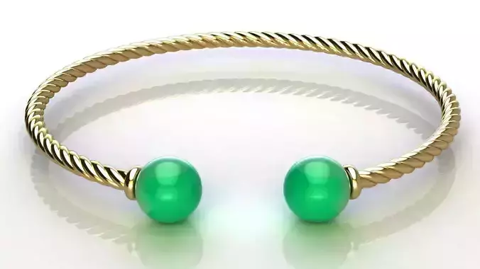 Solari Bead Cable Bracelet size 168 mm 3D print model