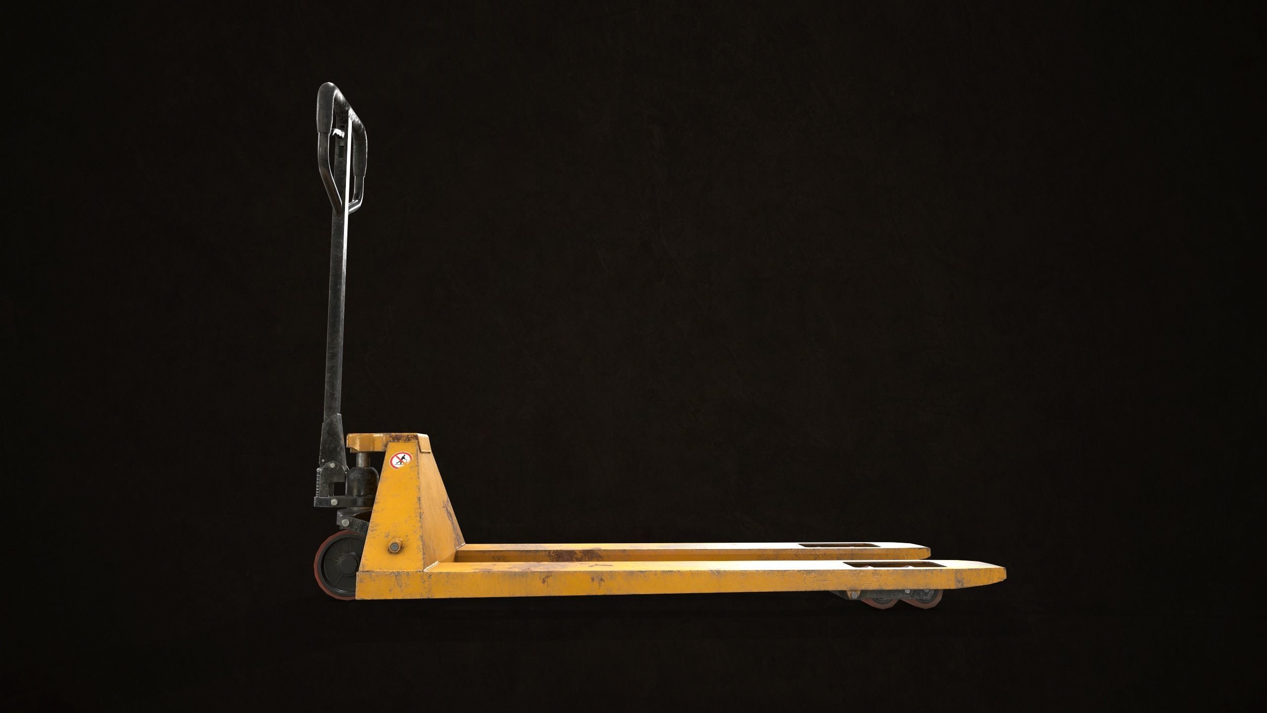 Hand Pallet Truck Low-poly 3D model_9