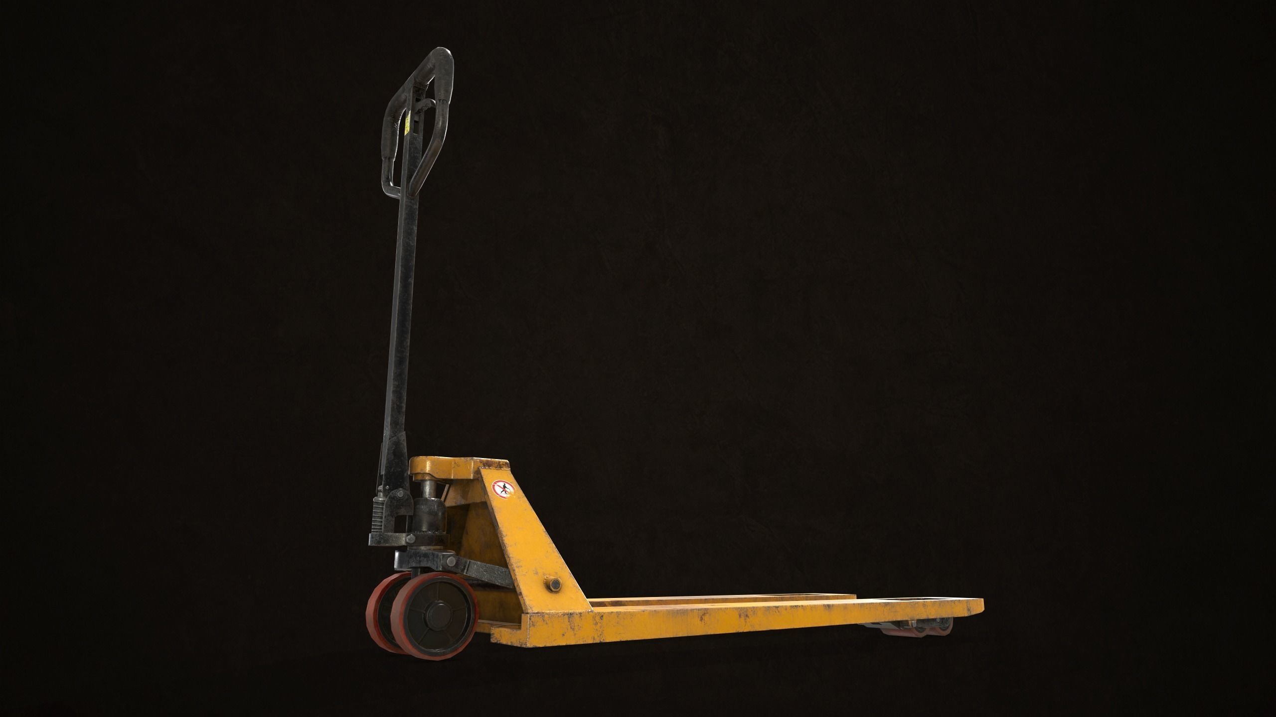 Hand Pallet Truck Low-poly 3D model_4
