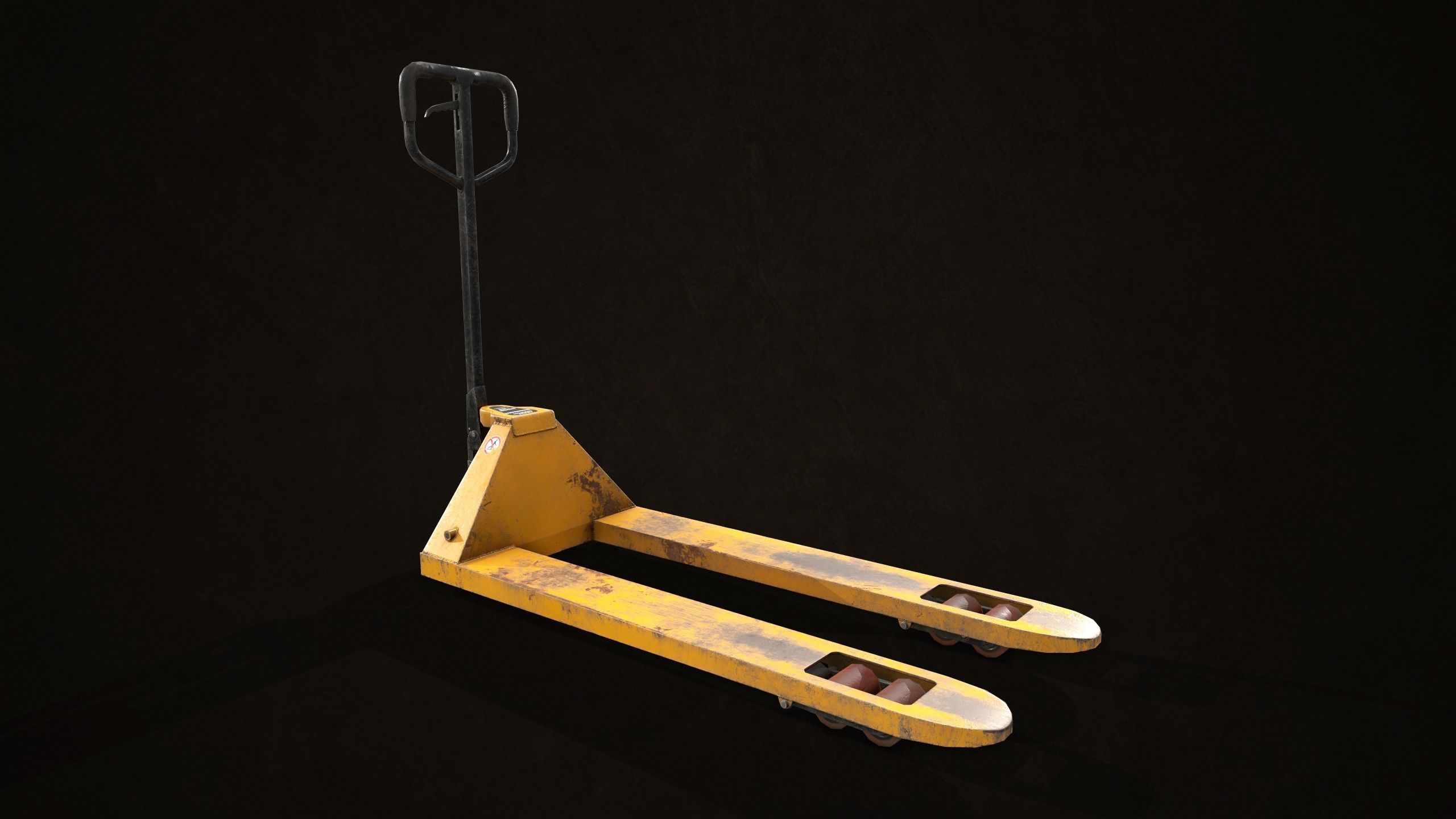 Hand Pallet Truck Low-poly 3D model_5