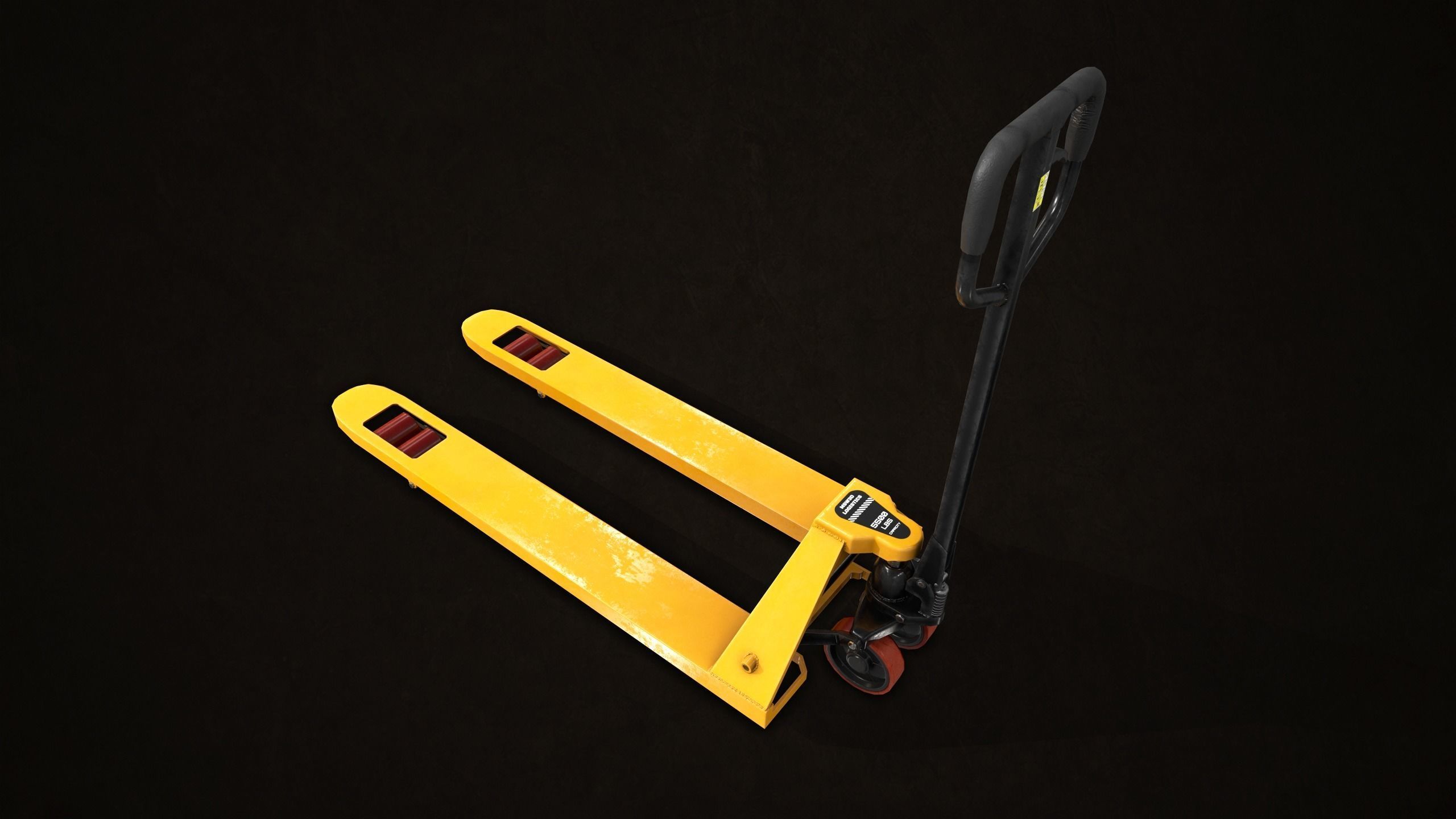 Hand Pallet Truck Low-poly 3D model_13